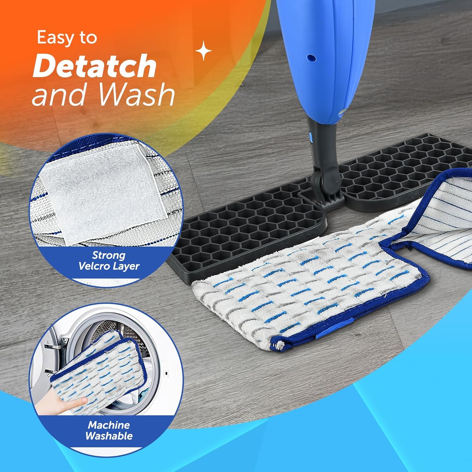 Macromax Falcon Double Spray Mop – 2‑Sided Microfiber Floor Mop with 700ml Refillable Bottle – 360° Rotating Head – Water-Saving Bucket-Free Cleaning – for Hardwood, Tile & Laminate - Medaid International