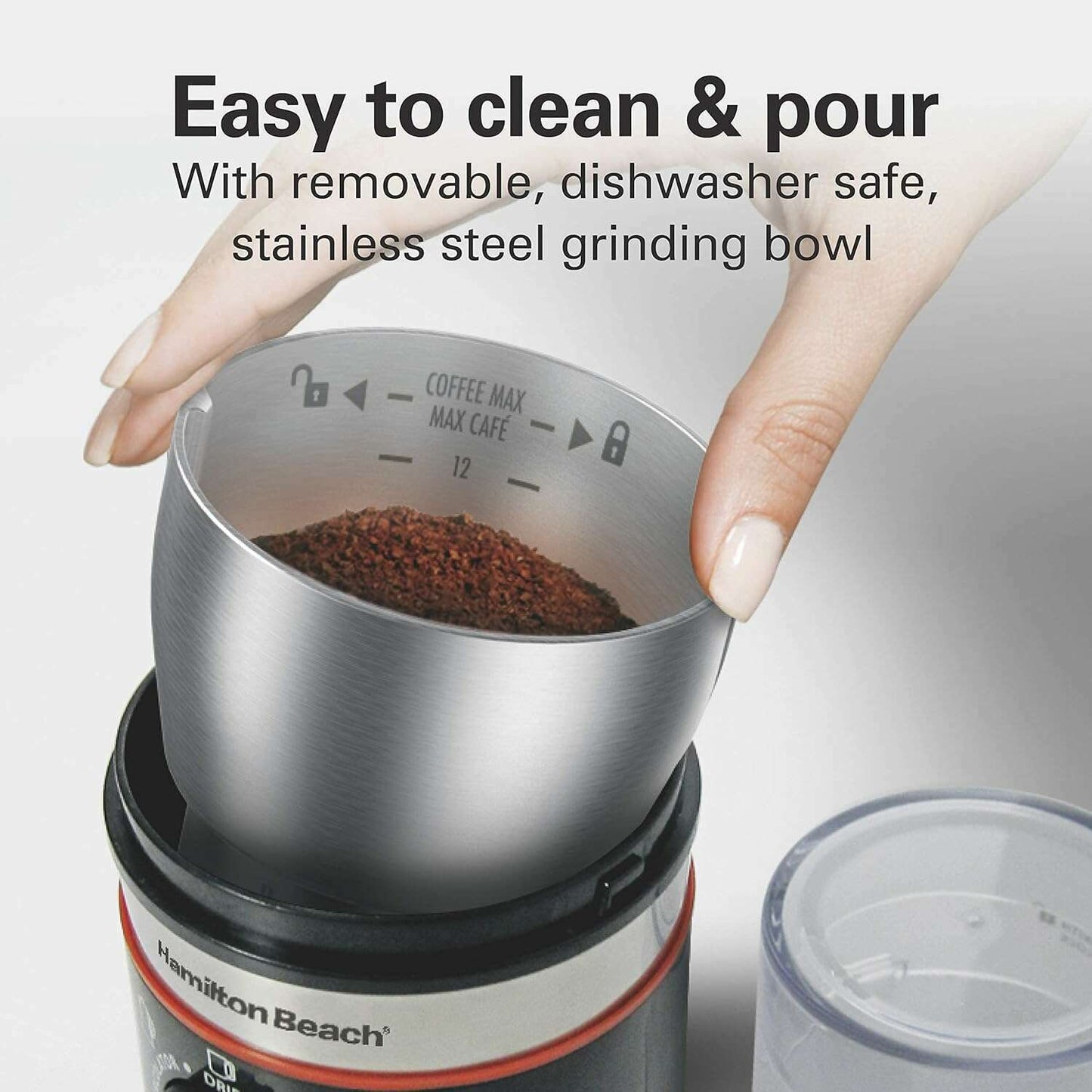 Custom Grind‚Ñ¢ Coffee Grinder, Removable Stainless Steel Chamber - Medaid International