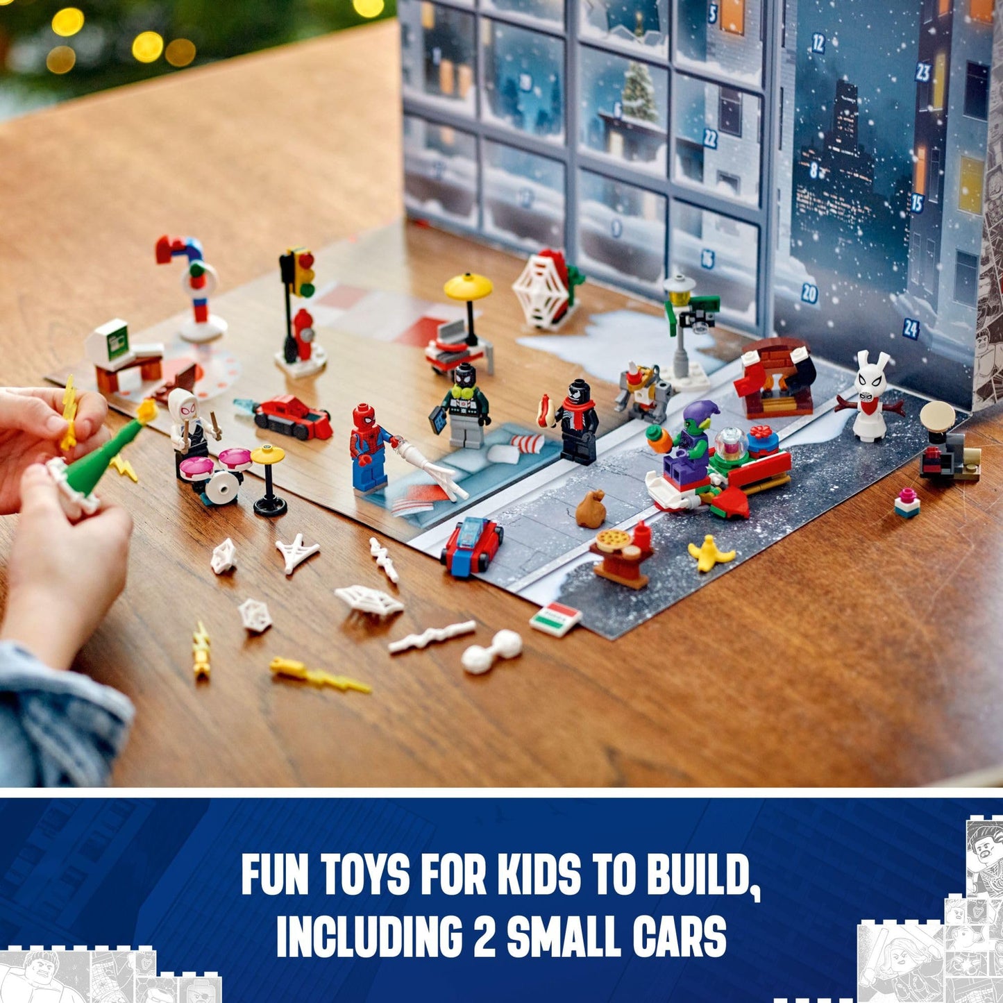 LEGO Marvel Spider-Man Advent Calendar 2024 for Kids - Christmas Advent Calendar with Mini Builds & 5 Minifigures, Ages 7+ - Spider-Man Toy for Boys & Girls - Gift Idea for Holidays - 76293 - Medaid International