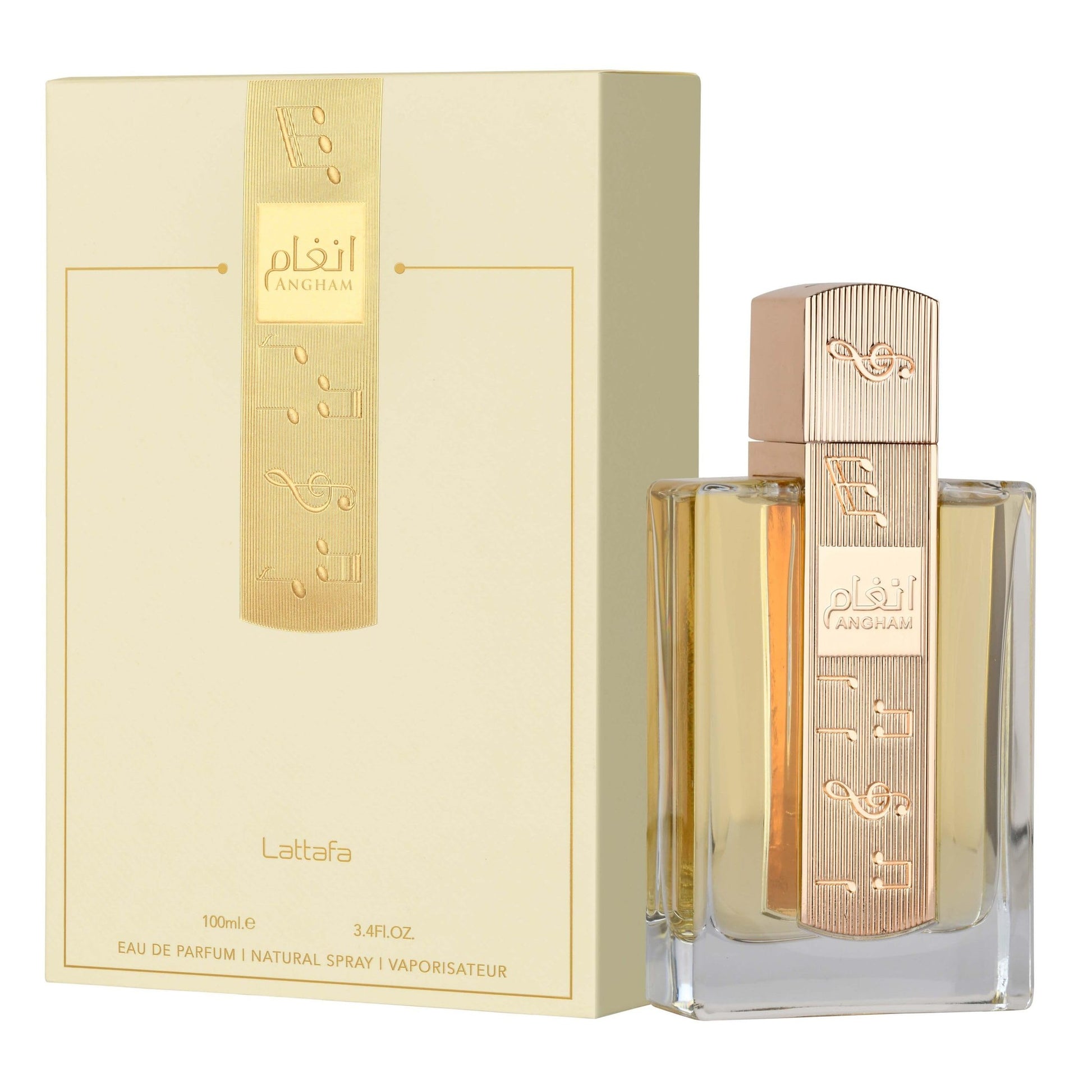 Lattafa Angham - Citrus, Lavender, Musk, Amber, Vanilla - Eau de Parfum Long-Lasting Fragrance for Unisex, 3.40 Ounce / 100 ml - Medaid International