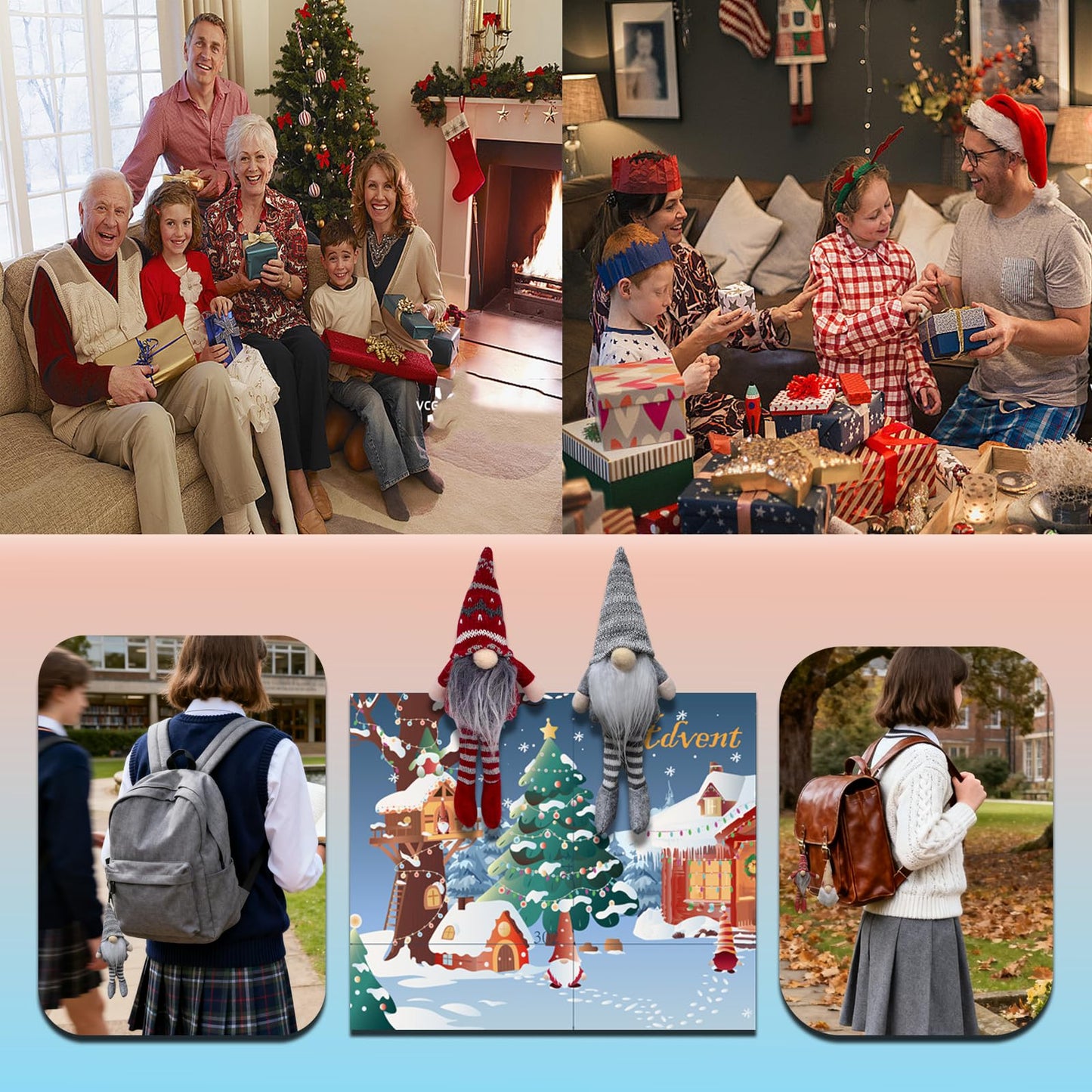 Gnome Advent Calendar 2025, 24 Days of Christmas Gnome Countdown Calendar with Gonk Doll Decor Gift, Advent Calendars 2025 Kids for Girls Boys Women Men Adult (Gnome Advent Calendar) - Medaid International