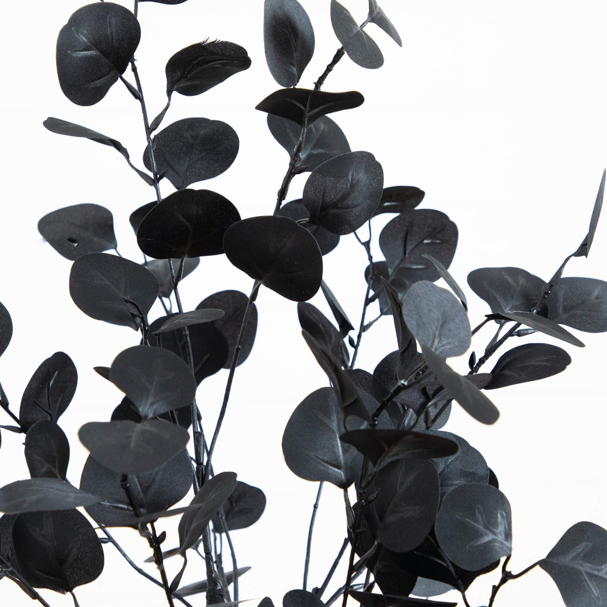 Nearly Natural 4ft Artificial Halloween Black Eucalyptus Tree - Modern Festive Decor for Spooky Atmosphere - Medaid International