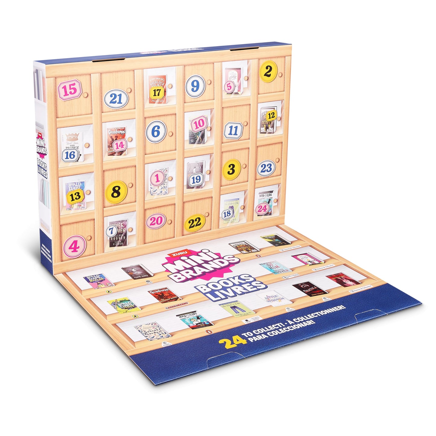 Mini Brands Books Advent Calendar by ZURU, Collectible Seasonal Toys for Girls, Boys, and Collectors - Medaid International