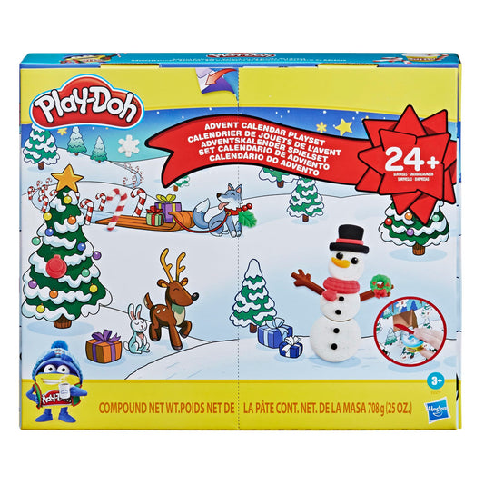 Play-Doh Advent Calendar Toy for Kids 3 Years and Up with Over 24 Surprise Accessories, Playmats, and 24 Cans, Assorted Colors, Non-Toxic - Medaid International