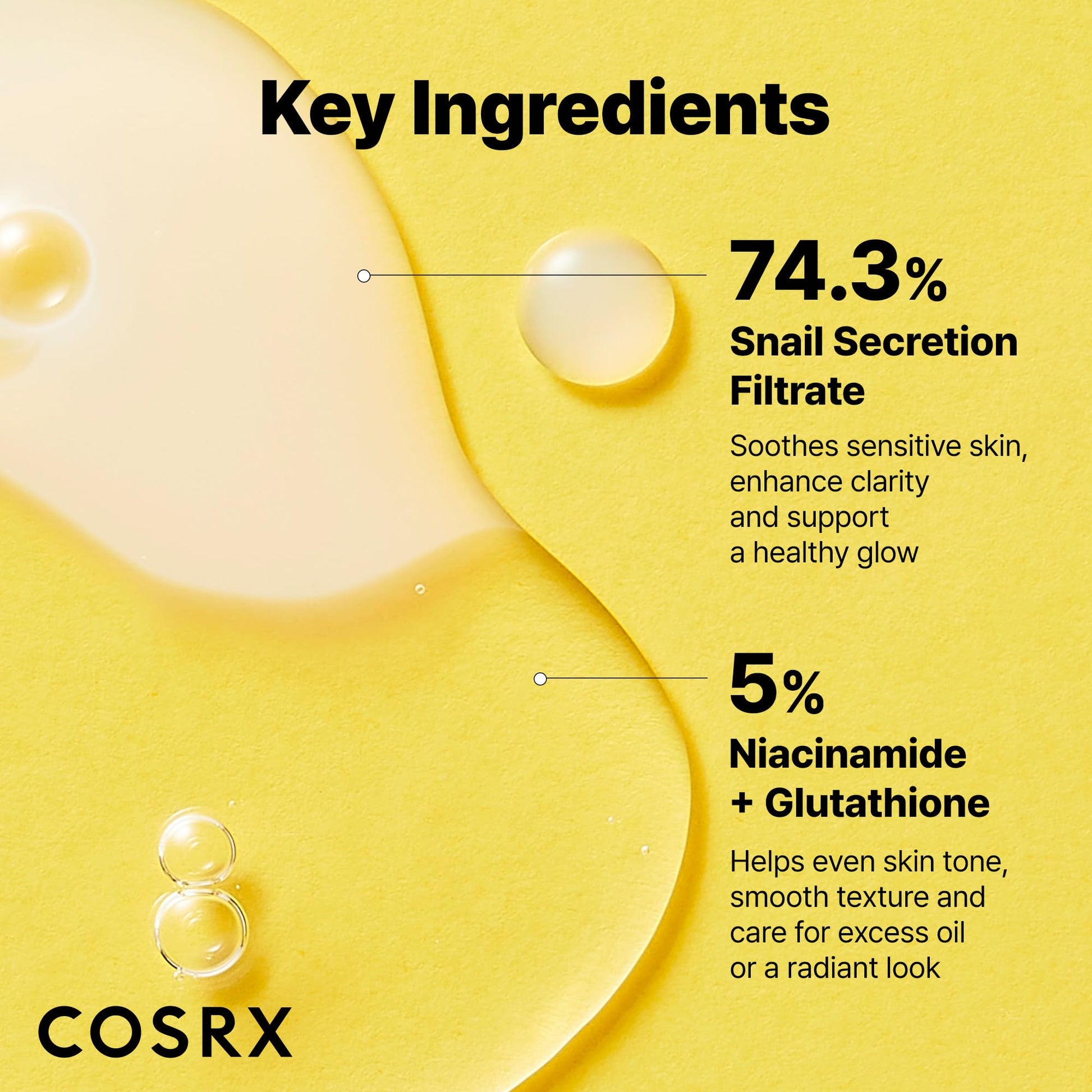 COSRX Niacinamide 5% + Snail Mucin 74% Dual Essence, Anti Aging Face Serum for Dull Skin, Mothers day gifts for mom, Sensitive Skin, Not Tested on Animals, Korean Skin Care, 2.70 fl.oz / 80ml - Medaid International