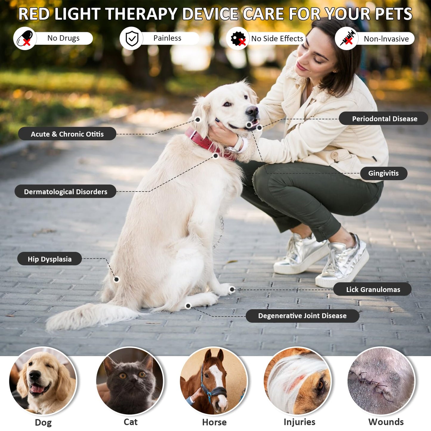 FVQ Red Light Therapy Promotes vasodilation & Lymphatic Circulation. Cold Laser Therapy Device with Infrared Dual Wavelength,Infrared Light Therapy with Four Modes & Angle Adjustment with Stand. - Medaid International