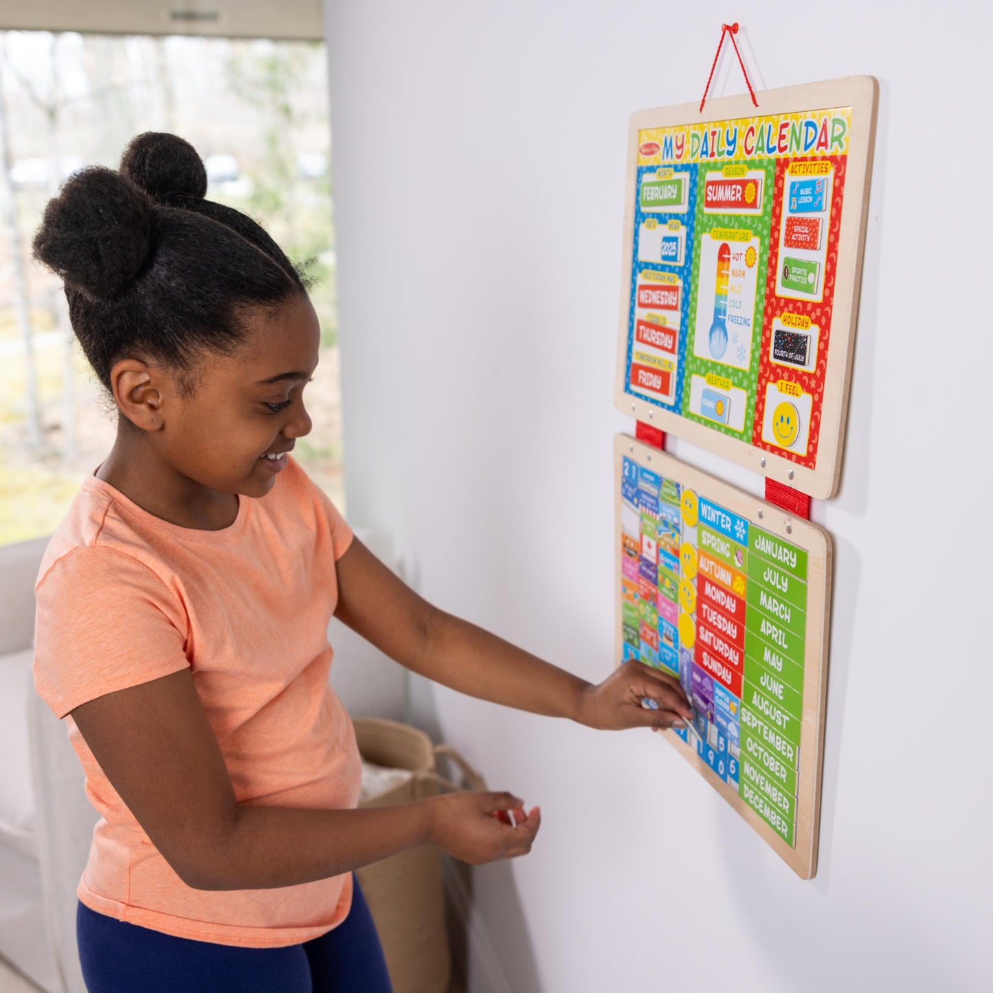 Melissa & Doug My First Daily Magnetic Calendar, Classroom Calendar for Kids Activities with Weather & Seasons, Preschool Toys for Girls & Boys Ages 4+ - Medaid International