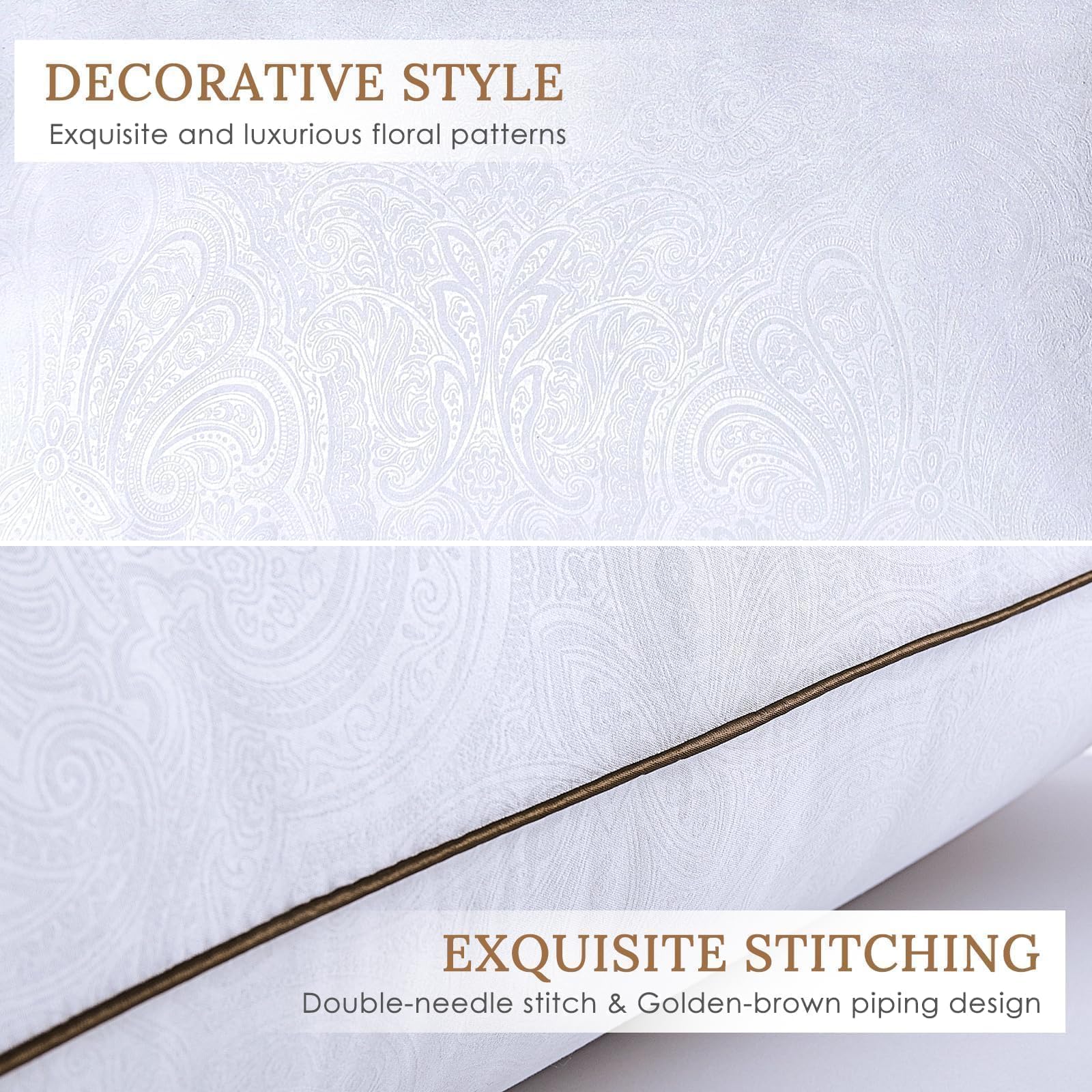 HUXMEYSON Pillows Standard Size Set of 4, Bed Pillows Set of 4, Down Alternative Luxury Hotel Pillows for Sleeping and for Side and Back Sleepers - Medaid International