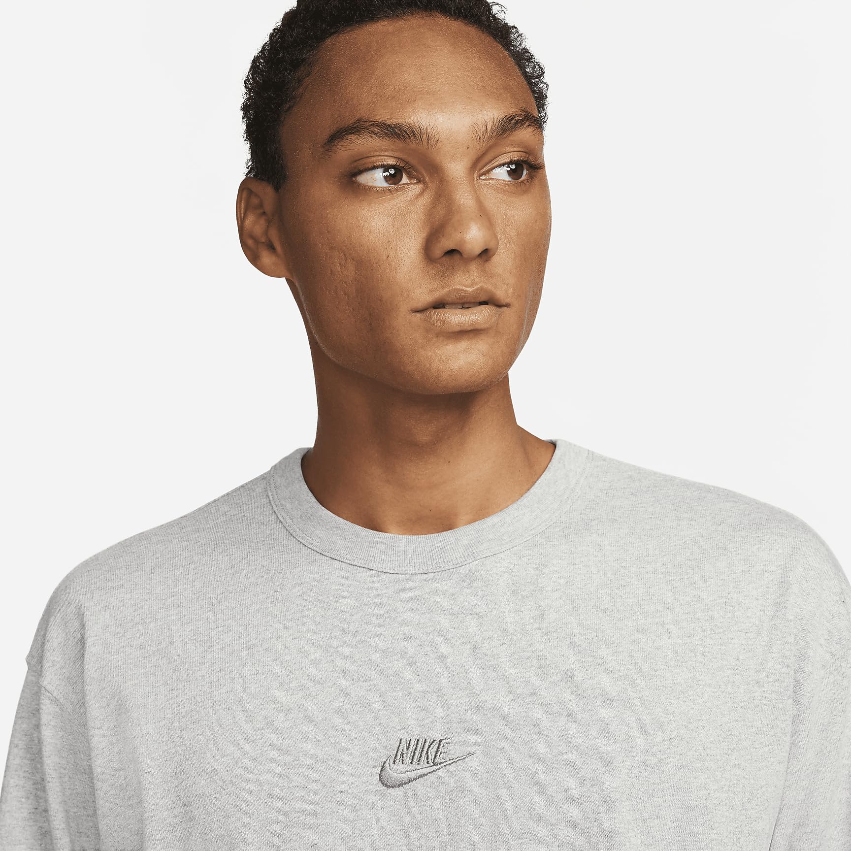 Nike Sportswear Premium Essentials Men's Long-Sleeve T-Shirt (Dark Grey Heather, DO7390-063) Size Medium - Medaid International