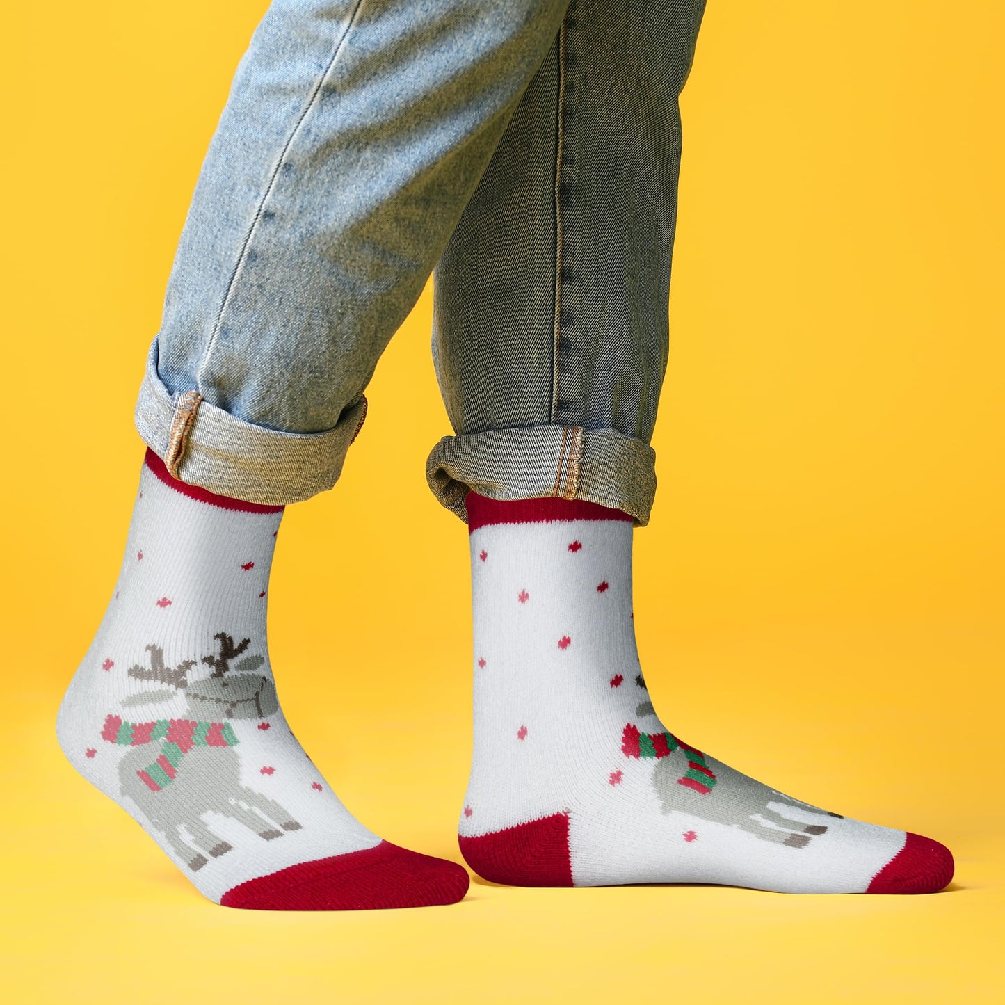 GENTABY Christmas Socks 6-Pairs Pack Boys Girls Festive Warm Socks Novelty Xmas Stockings for Kids Aged 1-3 - Medaid International