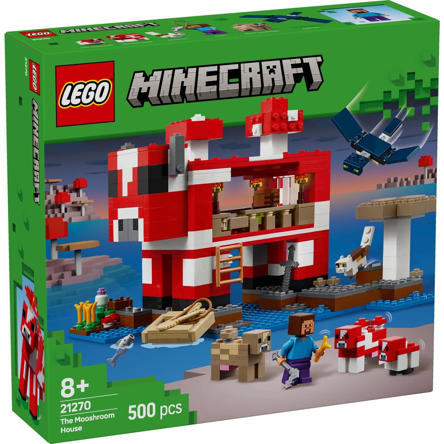 LEGO Minecraft 21270 Moshroom House, Toy, Birthday Gift, Blocks, Girls, Boys, Children, 8, 9, 10, Elementary School Students - Medaid International