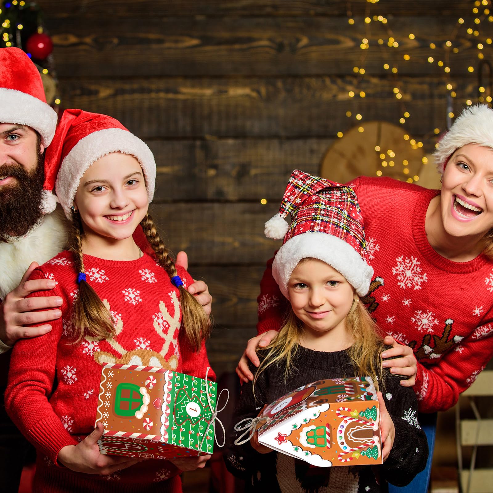 Woanger 24 Empty Advent Calendar Boxes to Fill, Christmas DIY Advent Calendar 24 Days Countdown Gift Xmas Gingerbread House Candies Treats Boxes for 2025 Xmas Holiday Decor(Classic Style) - Medaid International