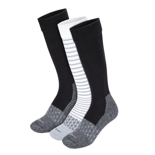 Hanes Women's Over-the-Calf Socks w/Mild Graduated Compression, Absolute Wellness Non-Binding Cushioned Socks, 3-Pack - Medaid International