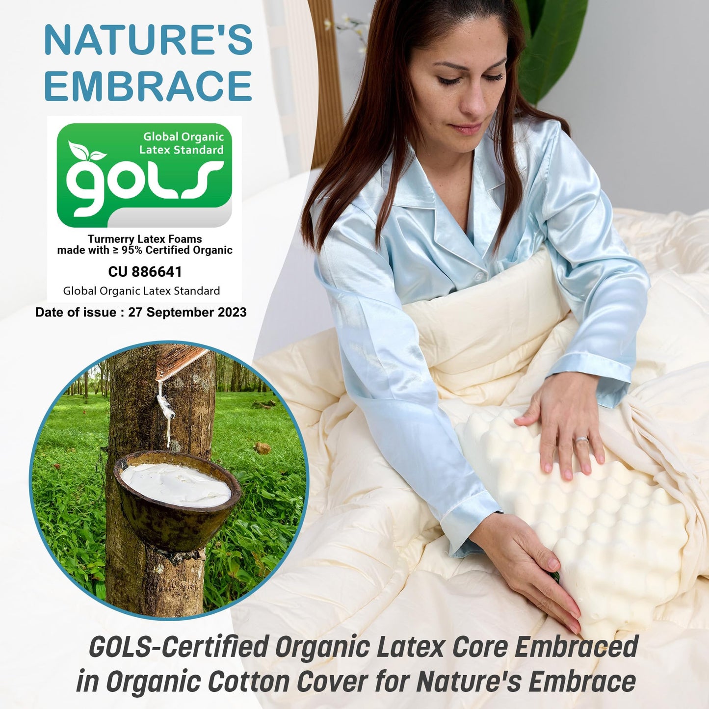 Organic Latex Convoluted Contour Pillow (Medium (55K)) - Medaid International