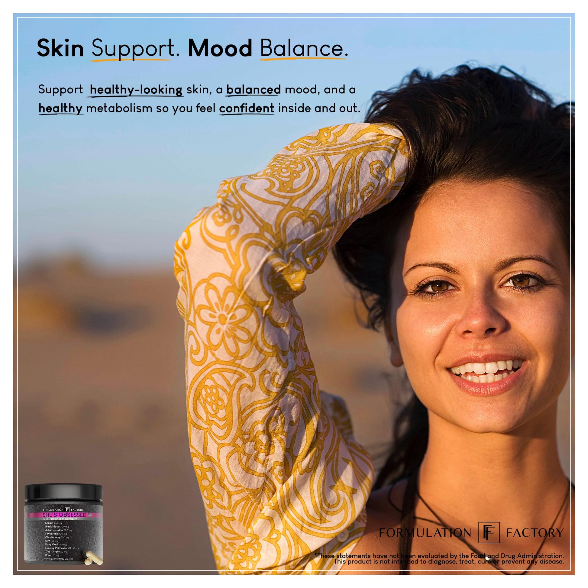 Formulation Factory She's Obsessed: 10-in-1 Hormone Balance Maximizer with Shilajit, Maca, Ashwagandha, DIM, Dong Quai, Zinc & More for Vitality & Balance – 120 Capsules 2 Months - Medaid International