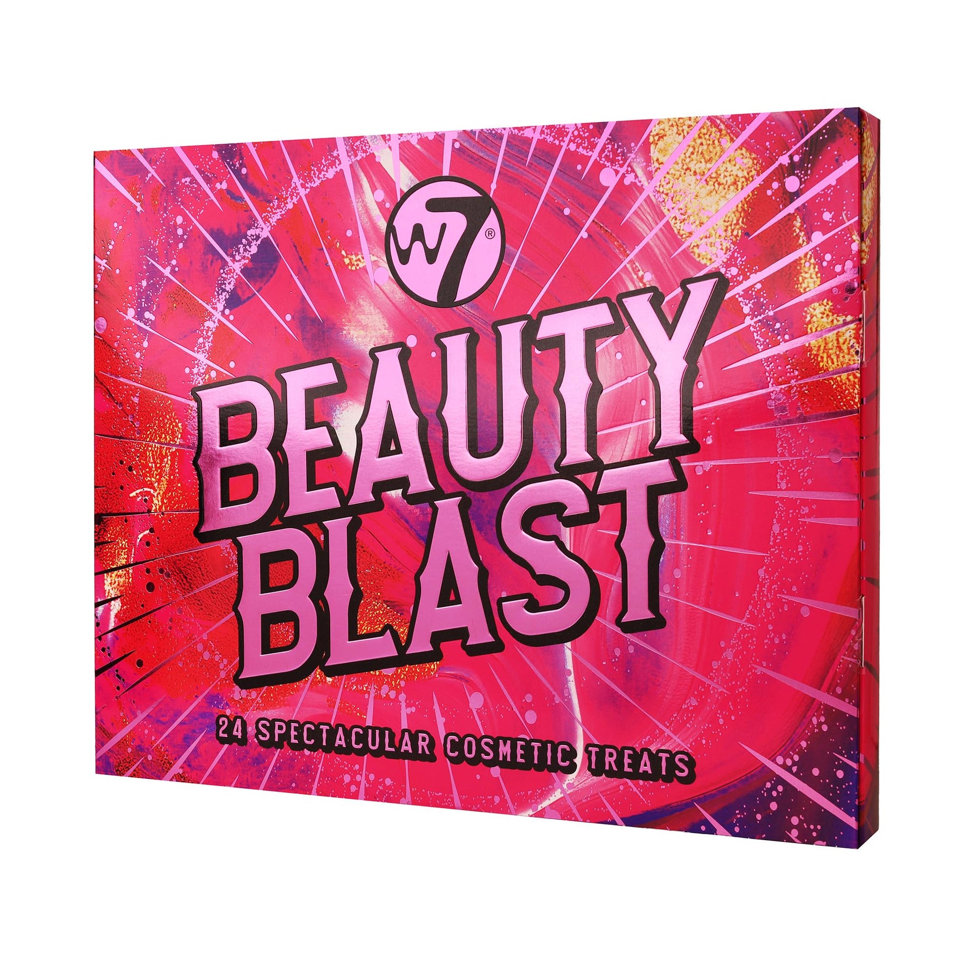 W7 Beauty Blast - Makeup Advent Calendar 2025 - Beauty & Cosmetic Calendar - Individually Boxed Makeup & Cosmetic Surprises For the 24 Days to Christmas - Cruelty Free Gifting - Medaid International