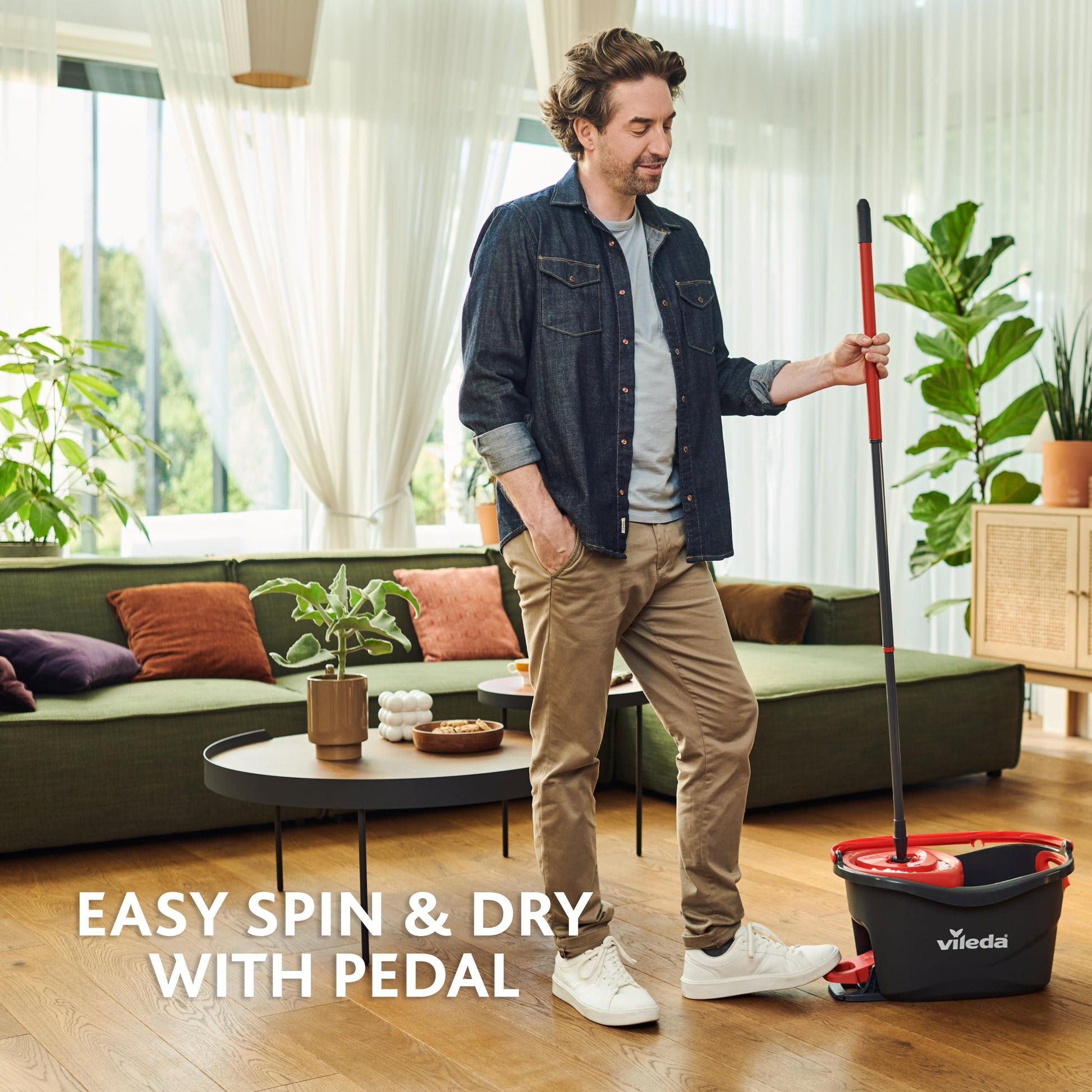 Vileda Easy Wring and Clean Turbo Microfibre Mop and Bucket Set - Medaid International