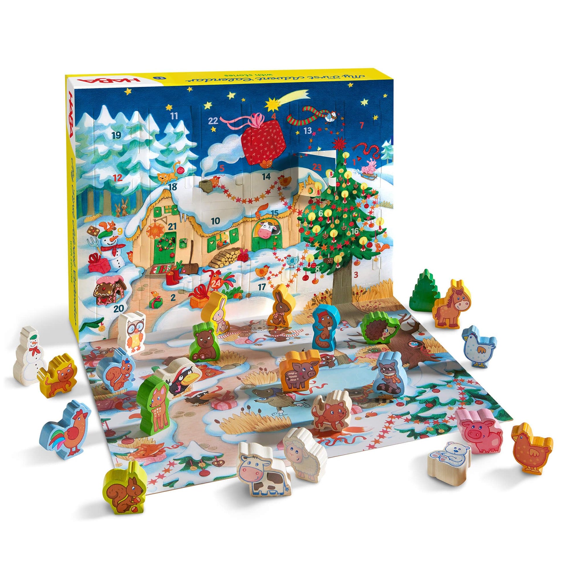 HABA My First Advent Calendar Farmyard Themed Wooden Animals, Christmas Toddler Activities, A Reusable Advent Calendar for Kids - Medaid International