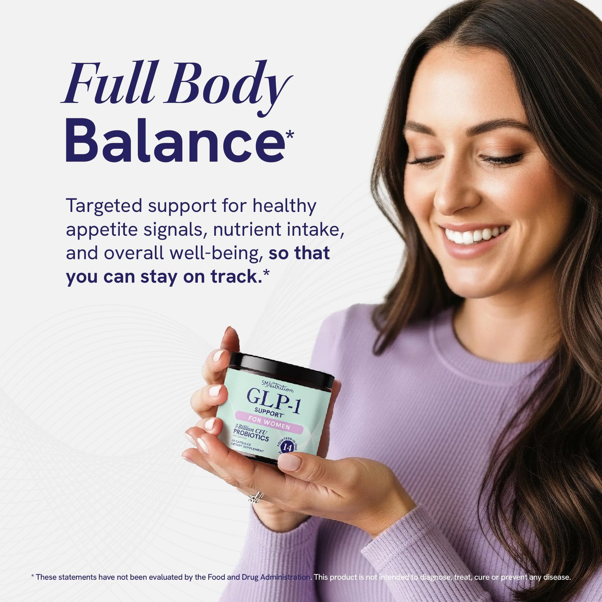 GLP-1 Support for Women | Nutritional Support with Probiotics, Berberine, Cinnamon & More | GLP 1 Supplement for Healthy GLP1 Activity, Digestive Health & Metabolic Balance | Non-GMO | 60 Ct. - Medaid International