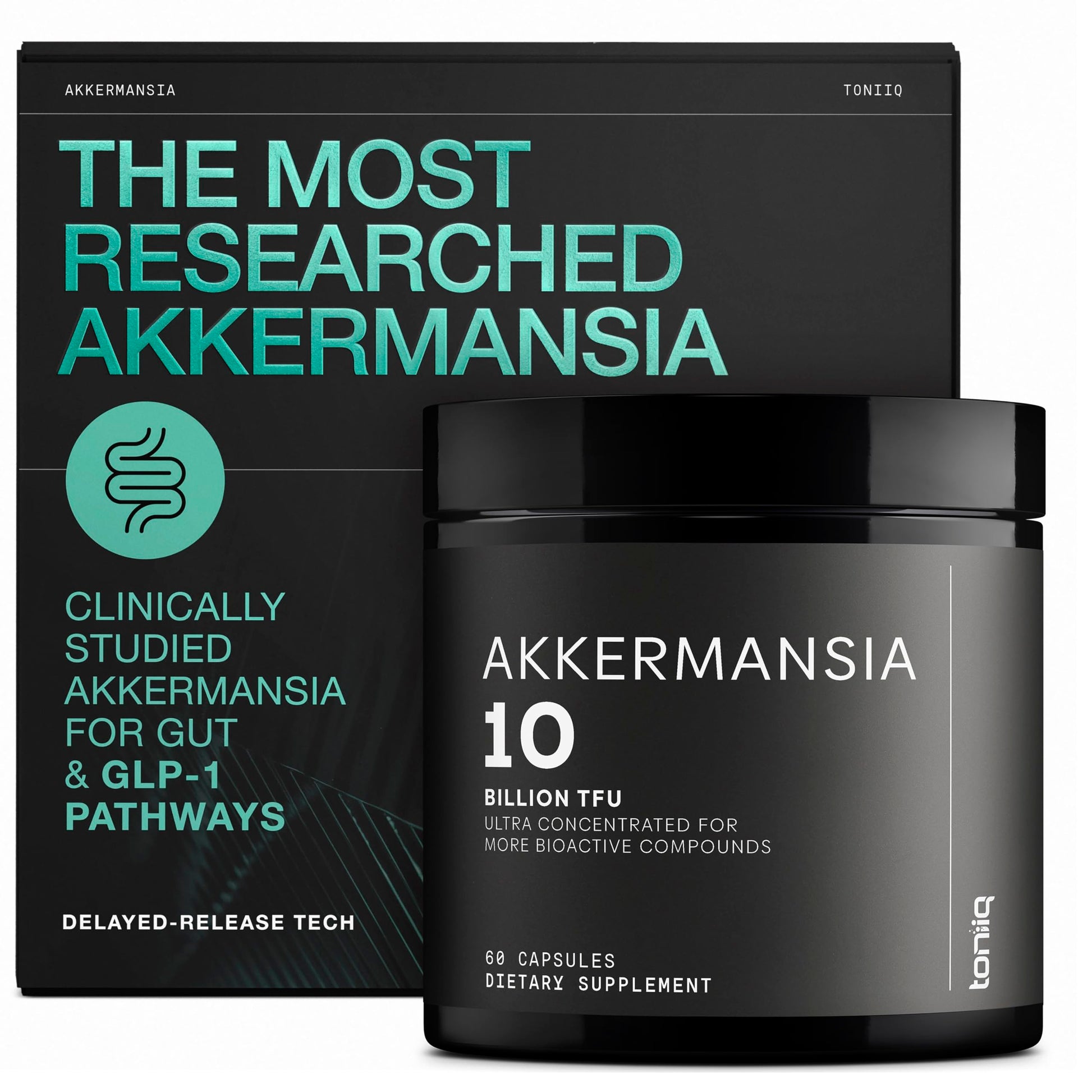 Toniiq Akkermansia Probiotic – 10 Billion TFU – Supports Gut Health & GLP-1 Activity - Medaid International