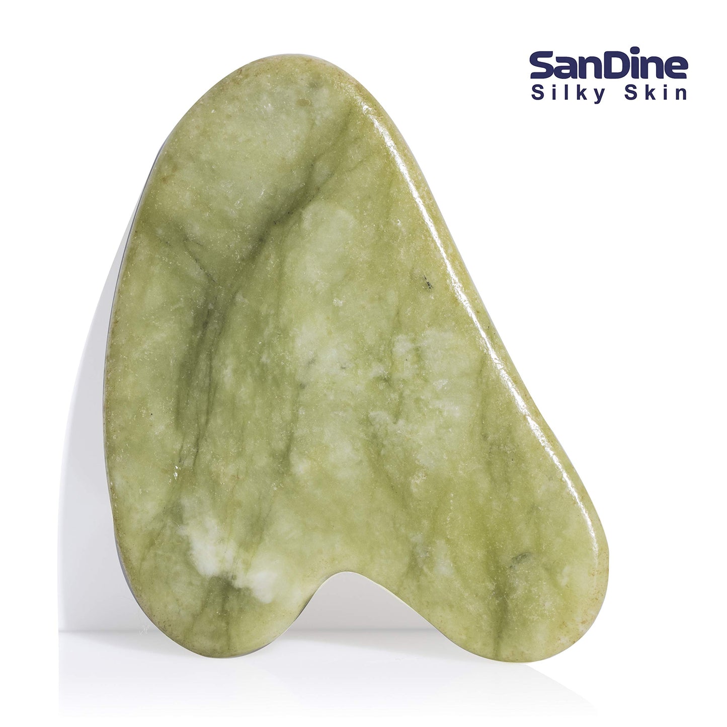 Guasha Scraping Massage Tool – Jade Gua Sha Board - Traditional Scraper Tool for Anti-Aging - Natural Stone Aventurine Guasha - for Silky Smooth and Beautiful Skin - by Sandine - Medaid International
