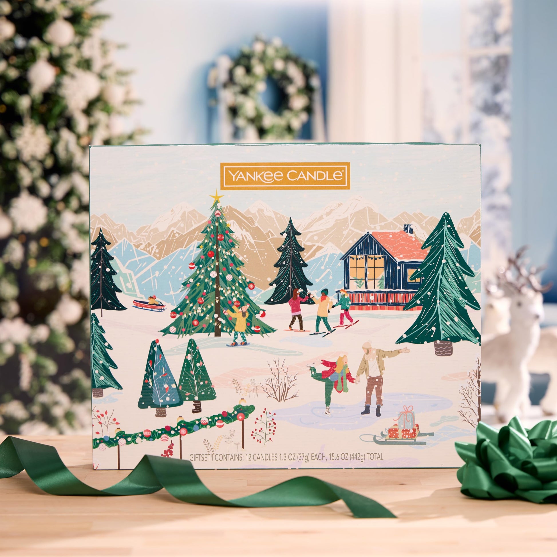 Yankee Candle Signature Votive Mini Jars 12 Days of Christmas Candle Advent Calendar Variety Pack, Natural Soy Wax Blend with Natural Fiber Wick, 1.3 OZ Glass Jar (Pack of 12) - Medaid International