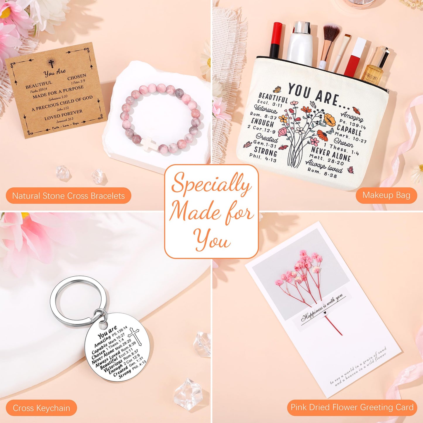 JTENGTOP Christian Religious Gifts for Women, Best Friend Sister Mom Christmas Birthday Gifts for Women Friendship Faith, Valentines Mothers Day Easter Ideas Present for Her Friends - Medaid International