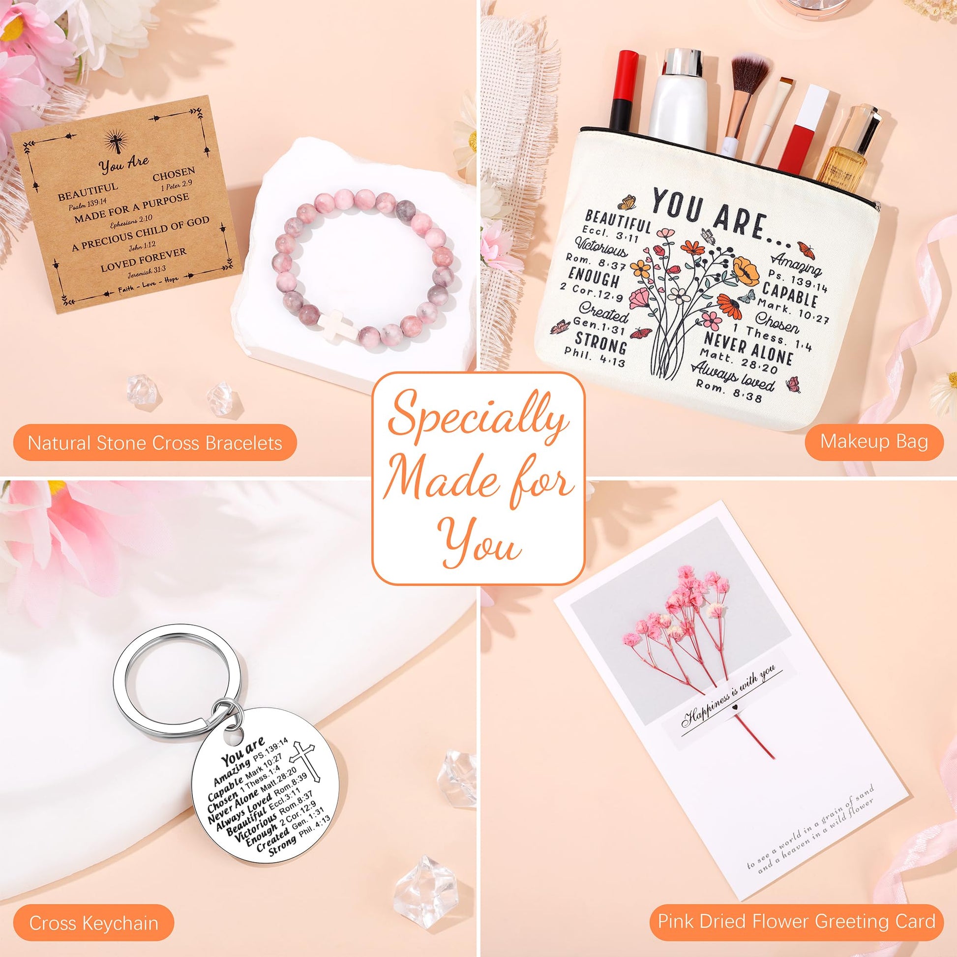 JTENGTOP Christian Religious Gifts for Women, Best Friend Sister Mom Christmas Birthday Gifts for Women Friendship Faith, Valentines Mothers Day Easter Ideas Present for Her Friends - Medaid International