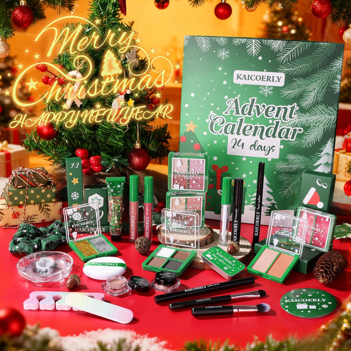 Makeup Advent Calendar 2025 for Women Teen Girls,24 Days Christmas Makeup Set with Surprises Individually Boxed ，2025 Xmas Countdown Calendar Makeup Kits for Christmas Party Festival - Medaid International