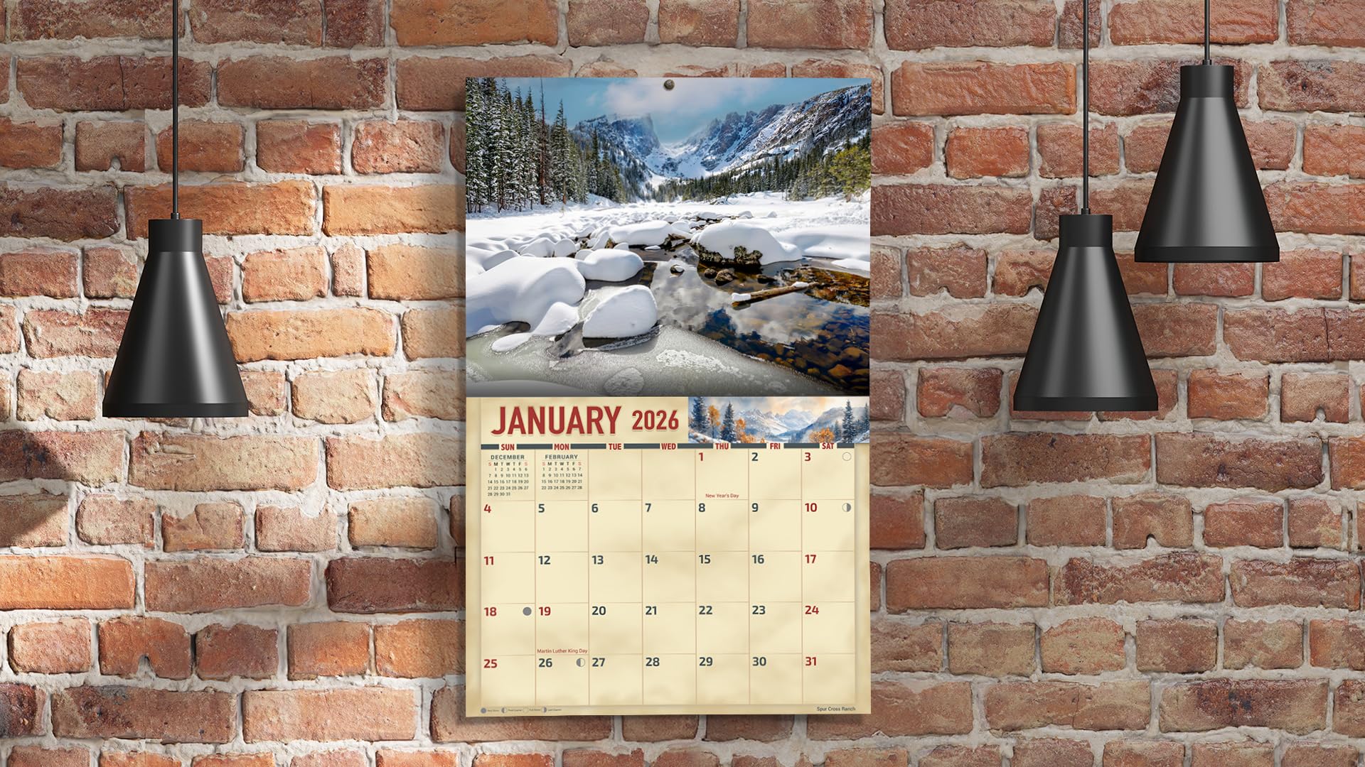 2026 Colorado Scenic Wall Calendar 16-Month X-Large Size 14x22, Majestic Mountains, Alpine Lakes, by The KING Company-Monster Calendars - Medaid International