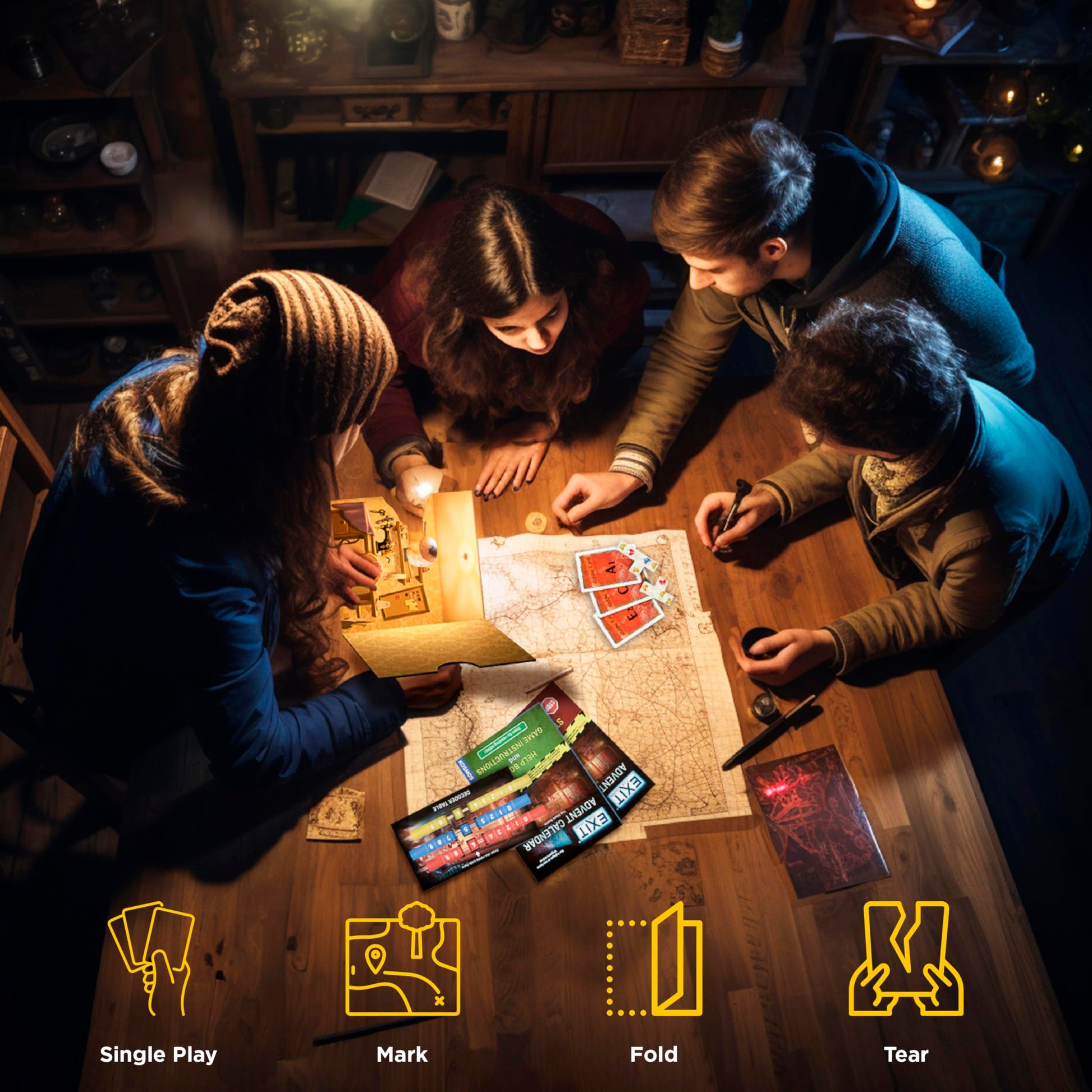 EXIT: The Game - Advent Calendar - The Silent Storm Family Game Cooperative Game Puzzle a Day Escape Room - Medaid International