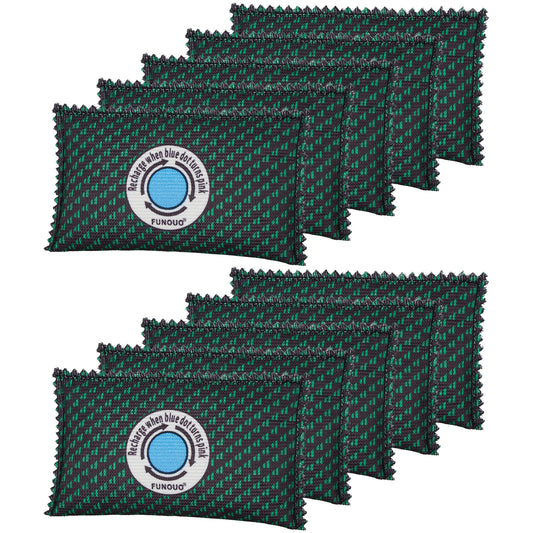 FUNOUO 100g Rechargeable Desiccant Pack of 10,Moisture absorbers for storage,Moisture absorbers Bag,Desiccant Dehumidifier bag,Dehumidifier for Home Closets,Gun Safe, and Cars - Medaid International