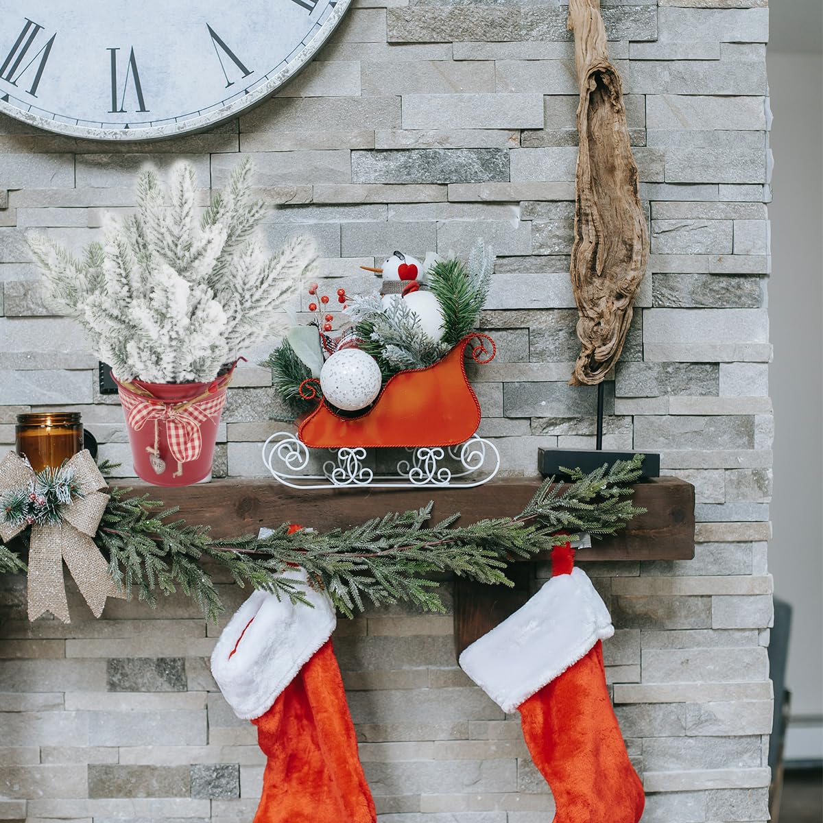 14 Pcs 10Inch Artificial Flocking Pine Picks Snow Forest Artificial Pine Needles Branches Christmas Fake Greenery Tree Branches DIY Leaves for Christmas Wreaths Garden Party Holiday Decor (14, White) - Medaid International