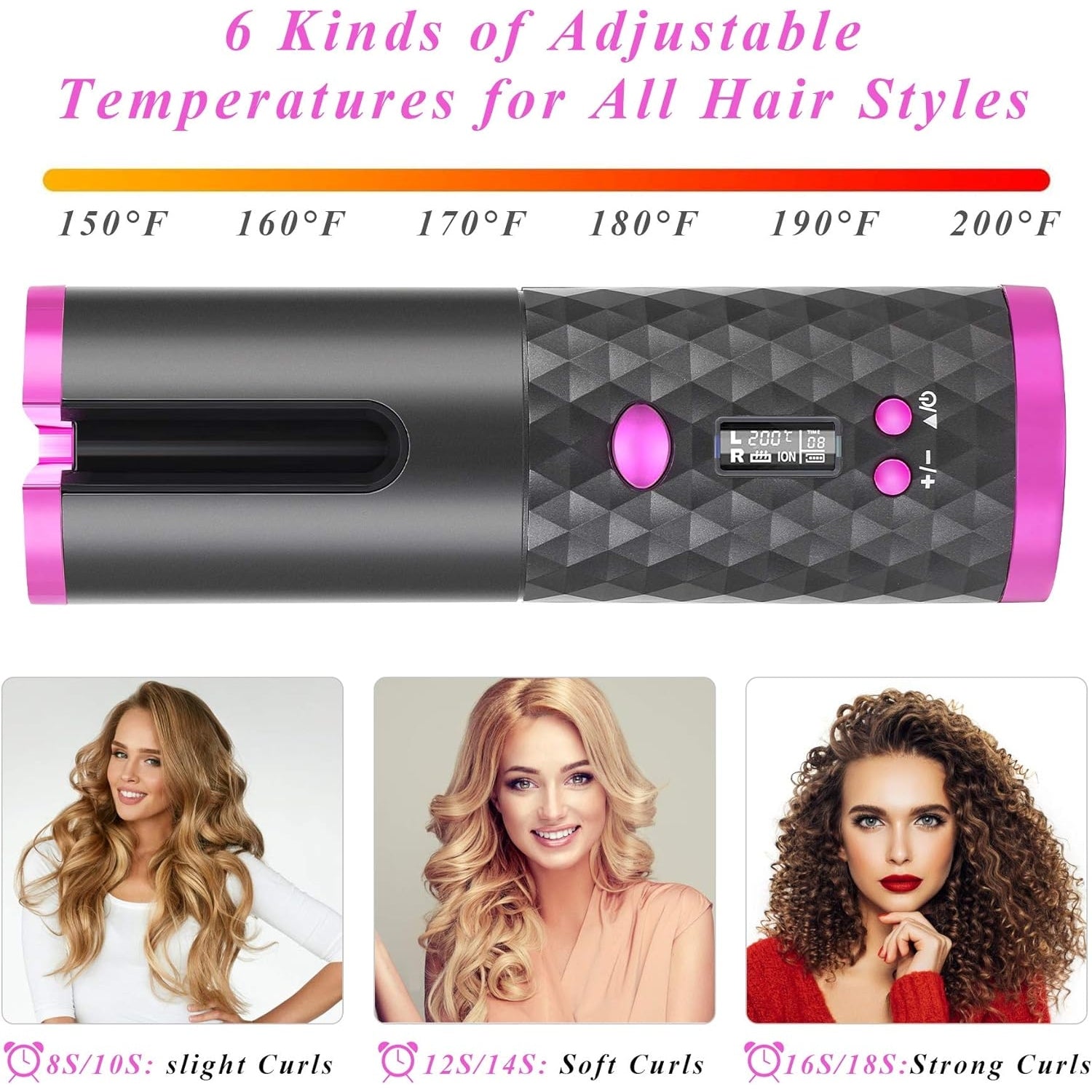 Wireless Auto hair curler - Medaid - Lebanon