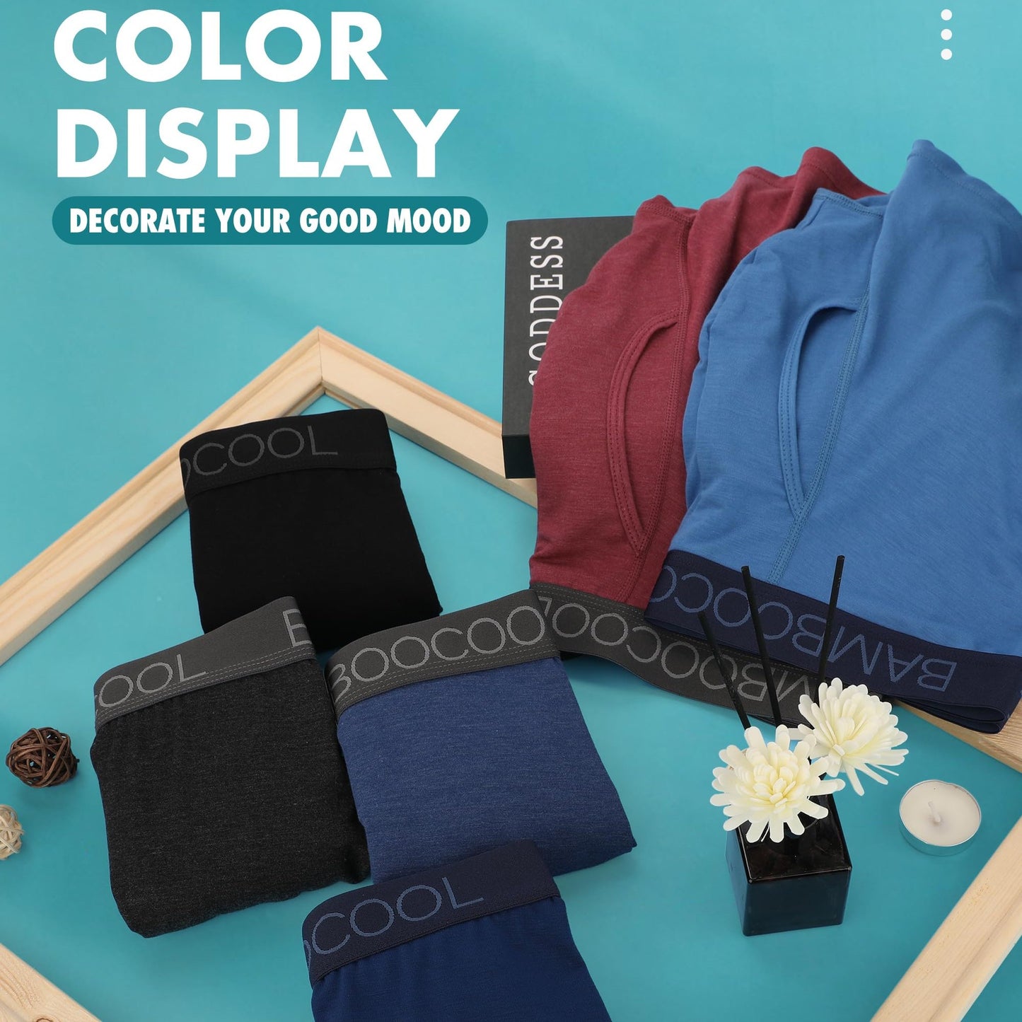 BAMBOO COOL Moisture-Wicking Soft Men's Underwear Boxer Briefs for Men With Open Fly Pouch (6 pack) XL - Medaid International