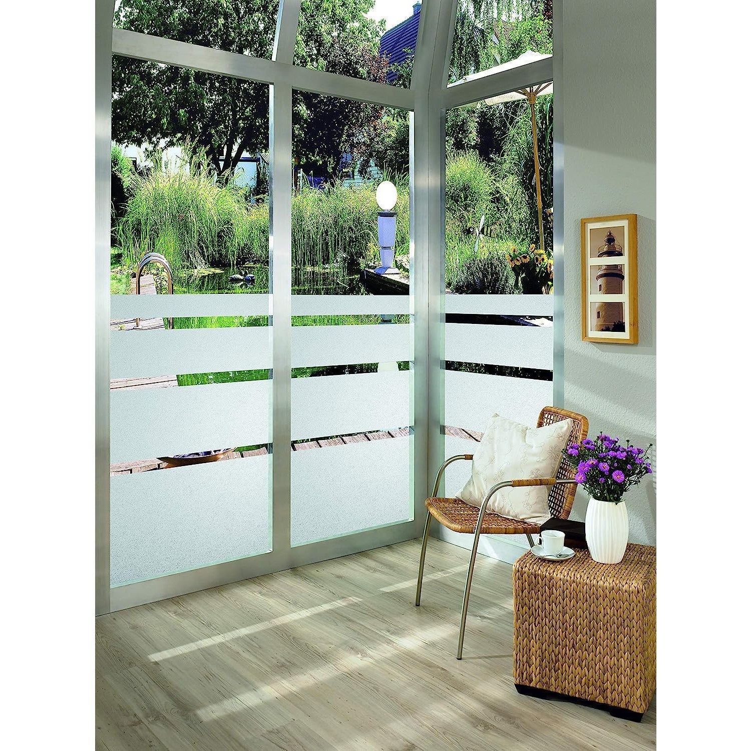d-c-fix 346-0211 Self-Adhesive Privacy Glass Window Film, Milky, 17" x 78" Roll - Medaid International