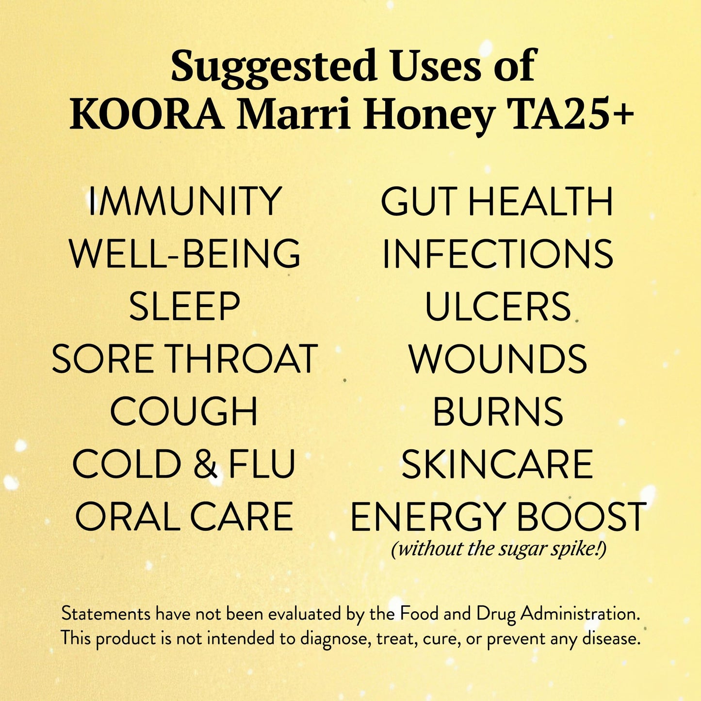KOORA Marri Honey TA 25+ (MGO 1197+ Manuka Honey Rating Equiv.) Low GI, Raw Medicinal Honey for Daily Health & Immune Support, from the Ancient Wild Forests of Western Australia, 8.8 oz - Medaid International