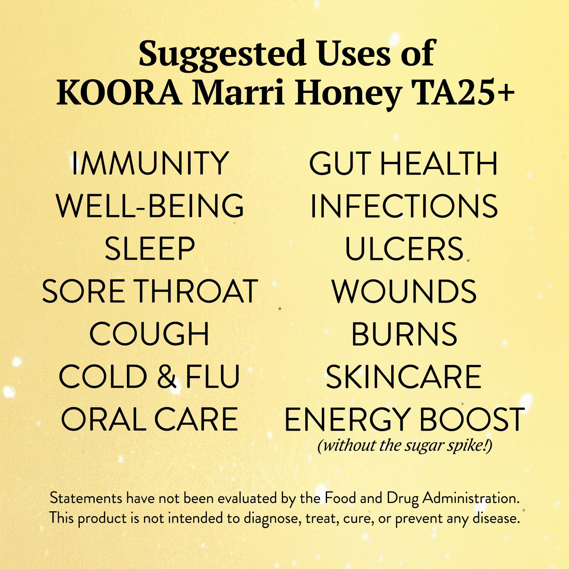 KOORA Marri Honey TA 25+ (MGO 1197+ Manuka Honey Rating Equiv.) Low GI, Raw Medicinal Honey for Daily Health & Immune Support, from the Ancient Wild Forests of Western Australia, 8.8 oz - Medaid International