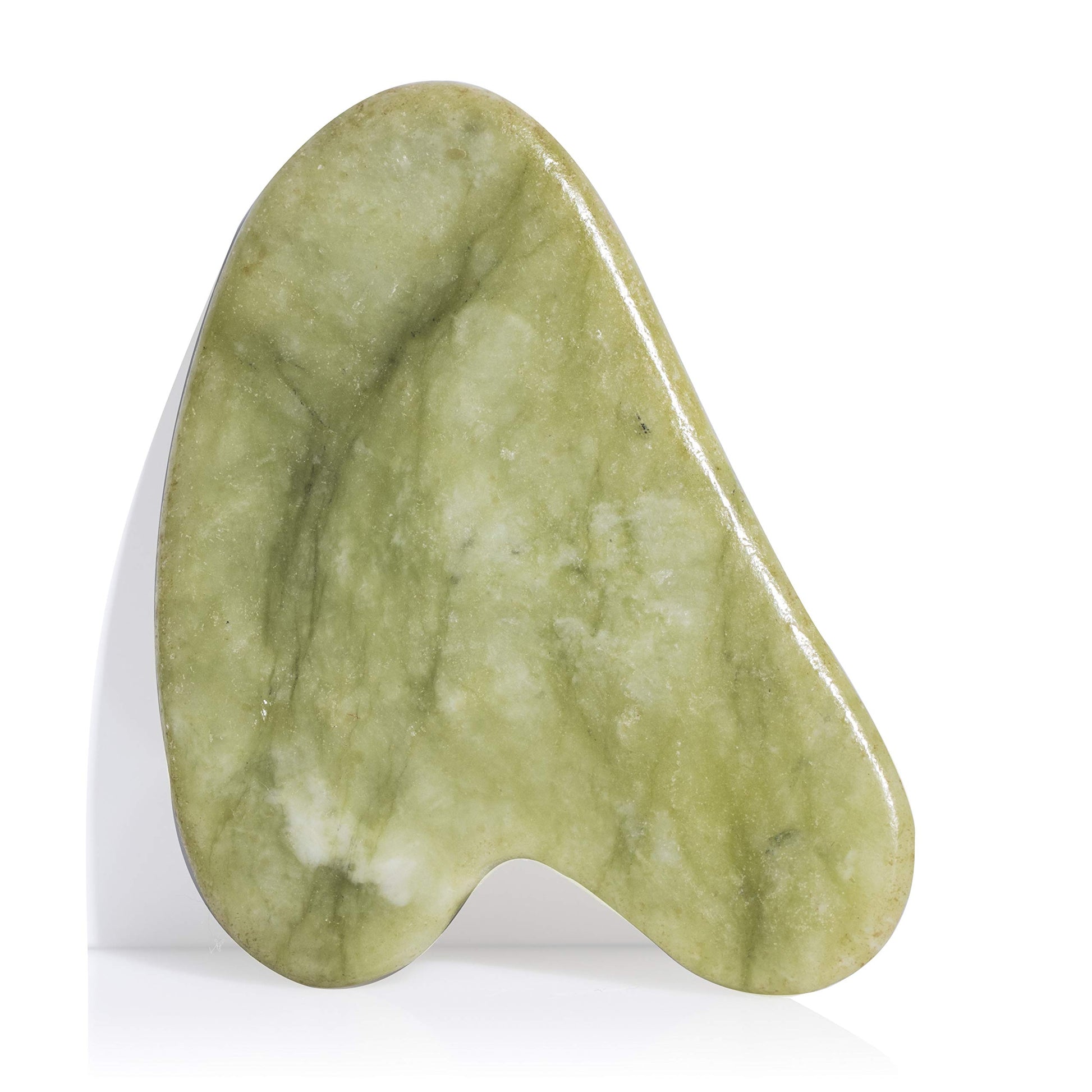 Guasha Scraping Massage Tool – Jade Gua Sha Board - Traditional Scraper Tool for Anti-Aging - Natural Stone Aventurine Guasha - for Silky Smooth and Beautiful Skin - by Sandine - Medaid International