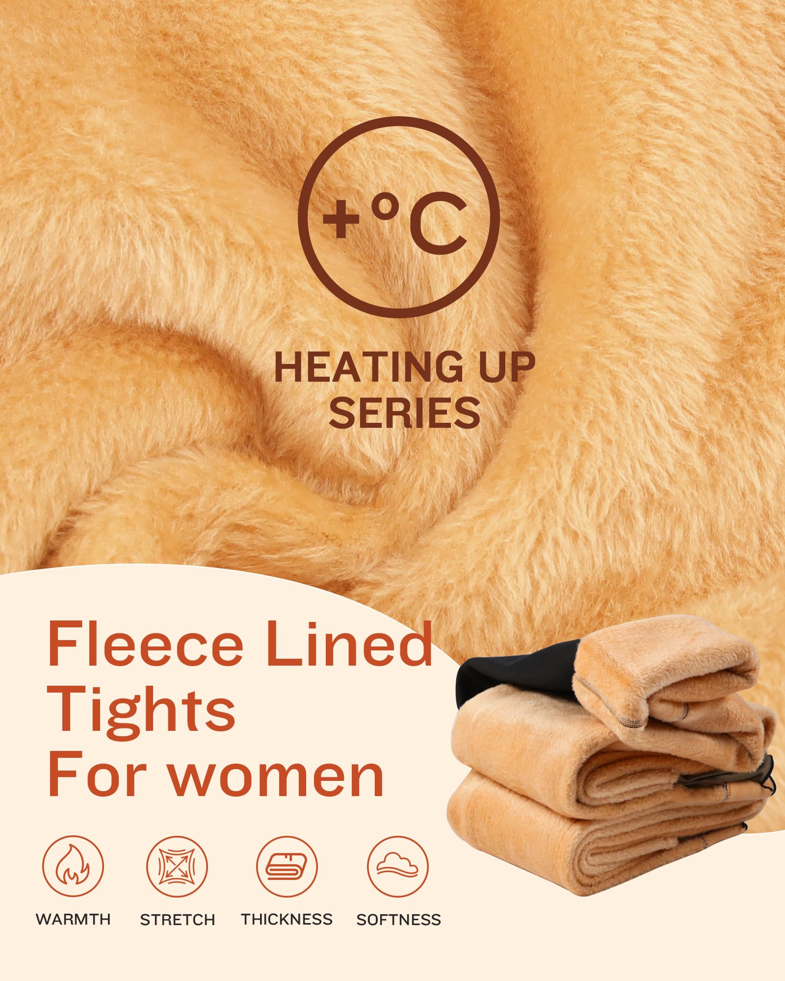 CHRLEISURE Women's Fleece Lined Tights - Fake Sheer Warm Pantyhose Thick Winter Leggings(TR Black, M/L) - Medaid International