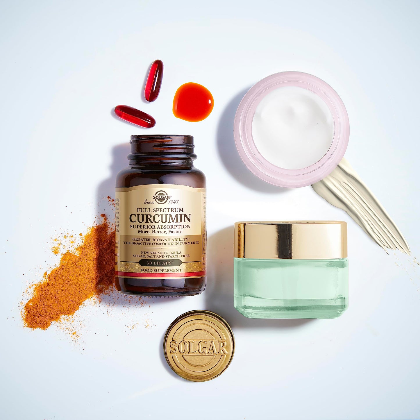 Solgar Full Spectrum Curcumin - 90 LiCaps - Superior Absorption - Brain, Joint & Immune Health - Non-GMO, Vegan, Gluten Free, Dairy Free - 90 Servings - Medaid International