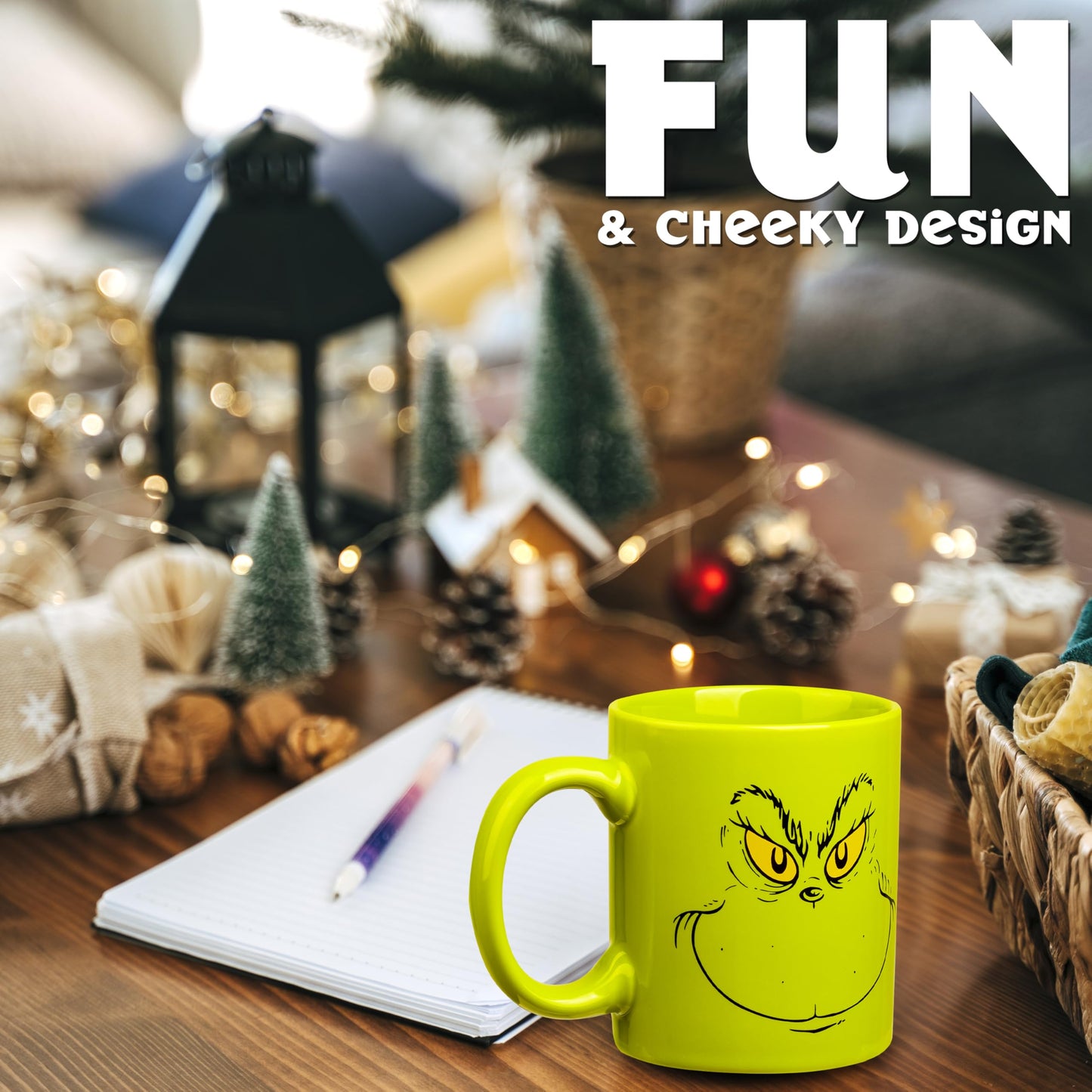 The Grinch Mug and Socks Gift Set for Women Men Teenagers Ceramic Cup for Coffee Tea Novelty Holiday Christmas Gifts Secret Santa - Medaid International