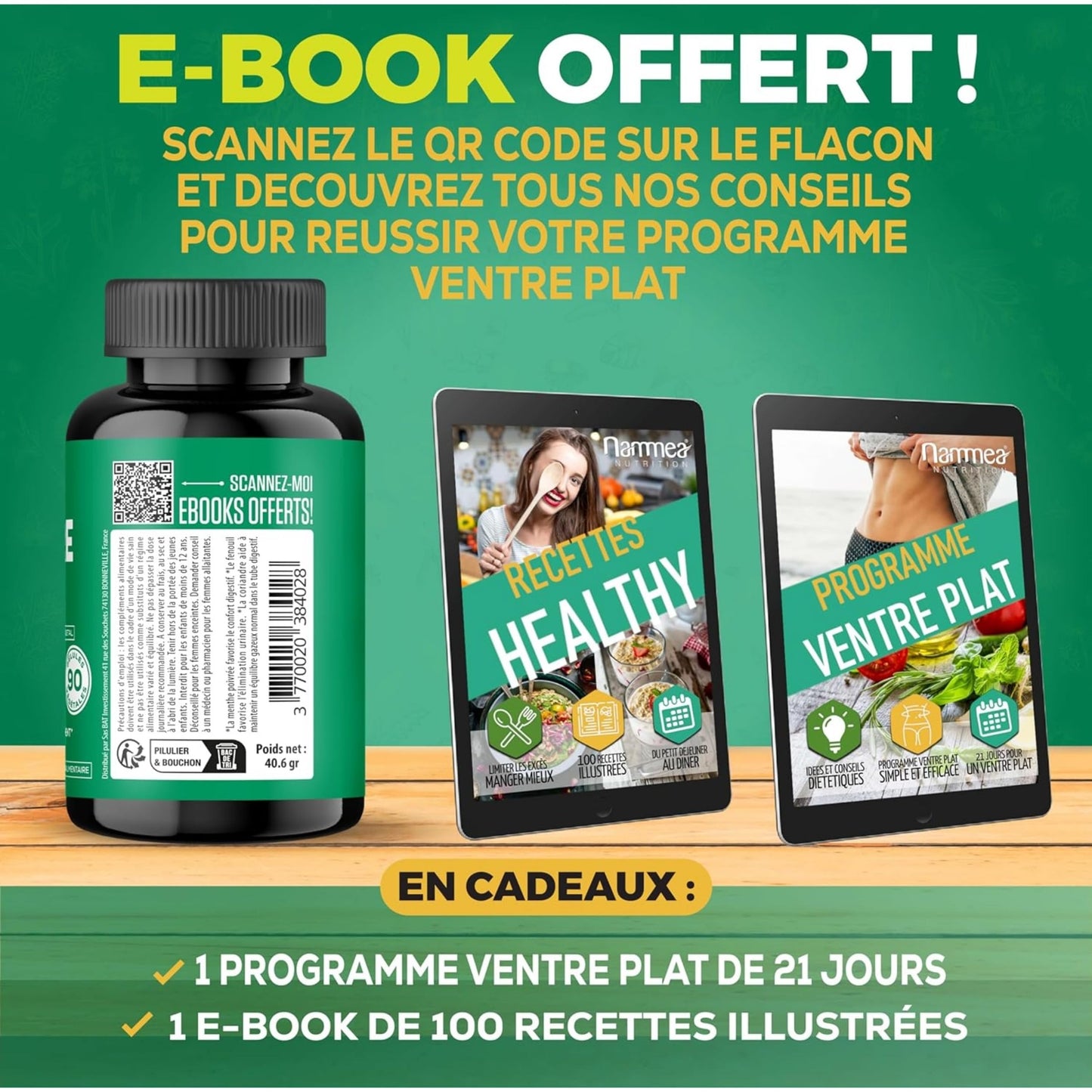Ventre plat BIO digestion minceur extra fort-Perte de poids rapide et efficace-Coupe faim puissant-Brûle graisse- Drainant-Amincissant-Charbon végétal-90 gélules - Medaid International