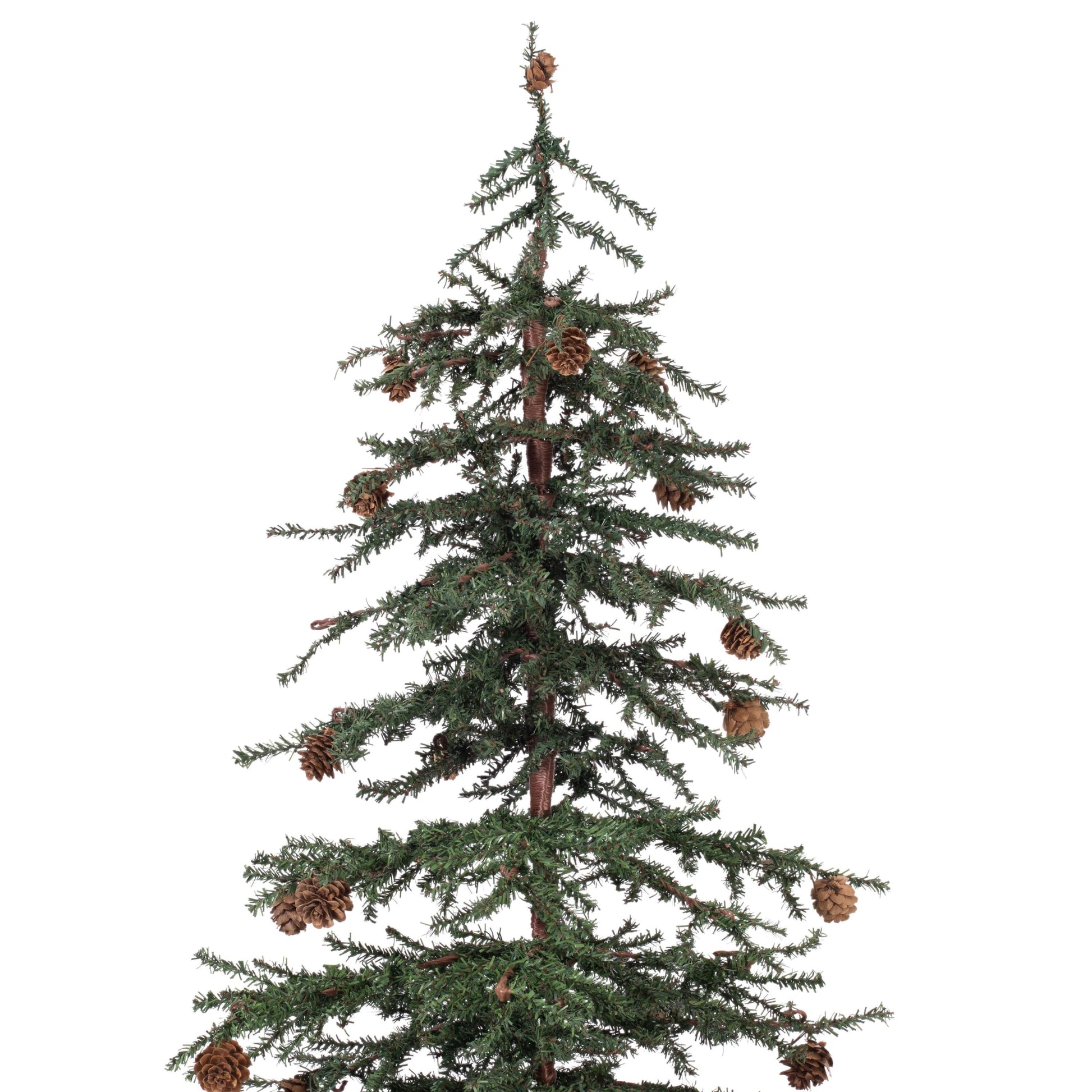 Vickerman 42" Caramel Pine Artificial Christmas Tree Unlit- Featuring 1241 PVC Tips - Pine Cone Accented - Seasonal Indoor Home Decor with Decorative Burlap Base - Medaid International