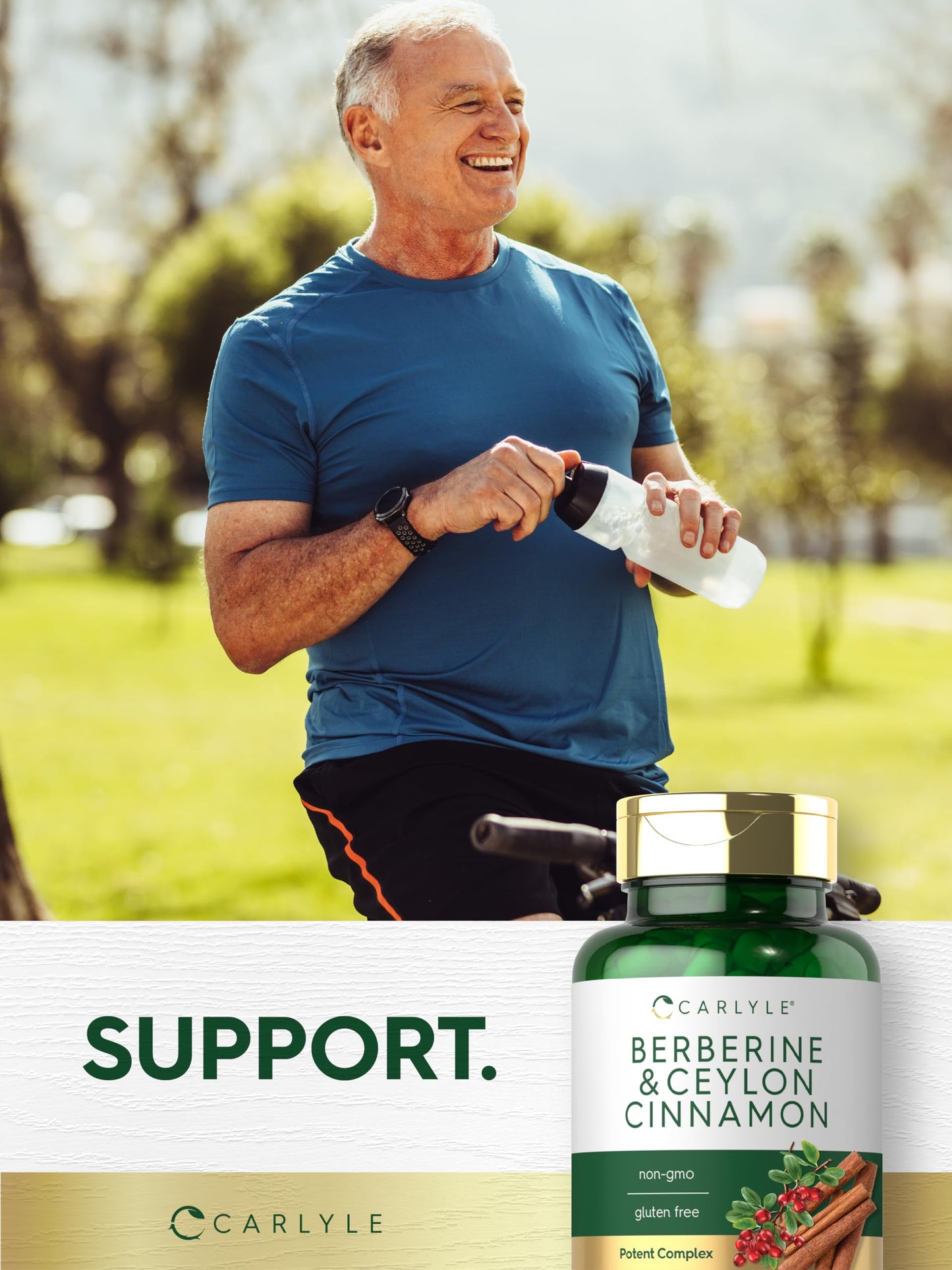 Carlyle Berberine with Ceylon Cinnamon | 2000mg Complex | 60 Capsules | Vegetarian, Non-GMO, Gluten Free - Medaid International