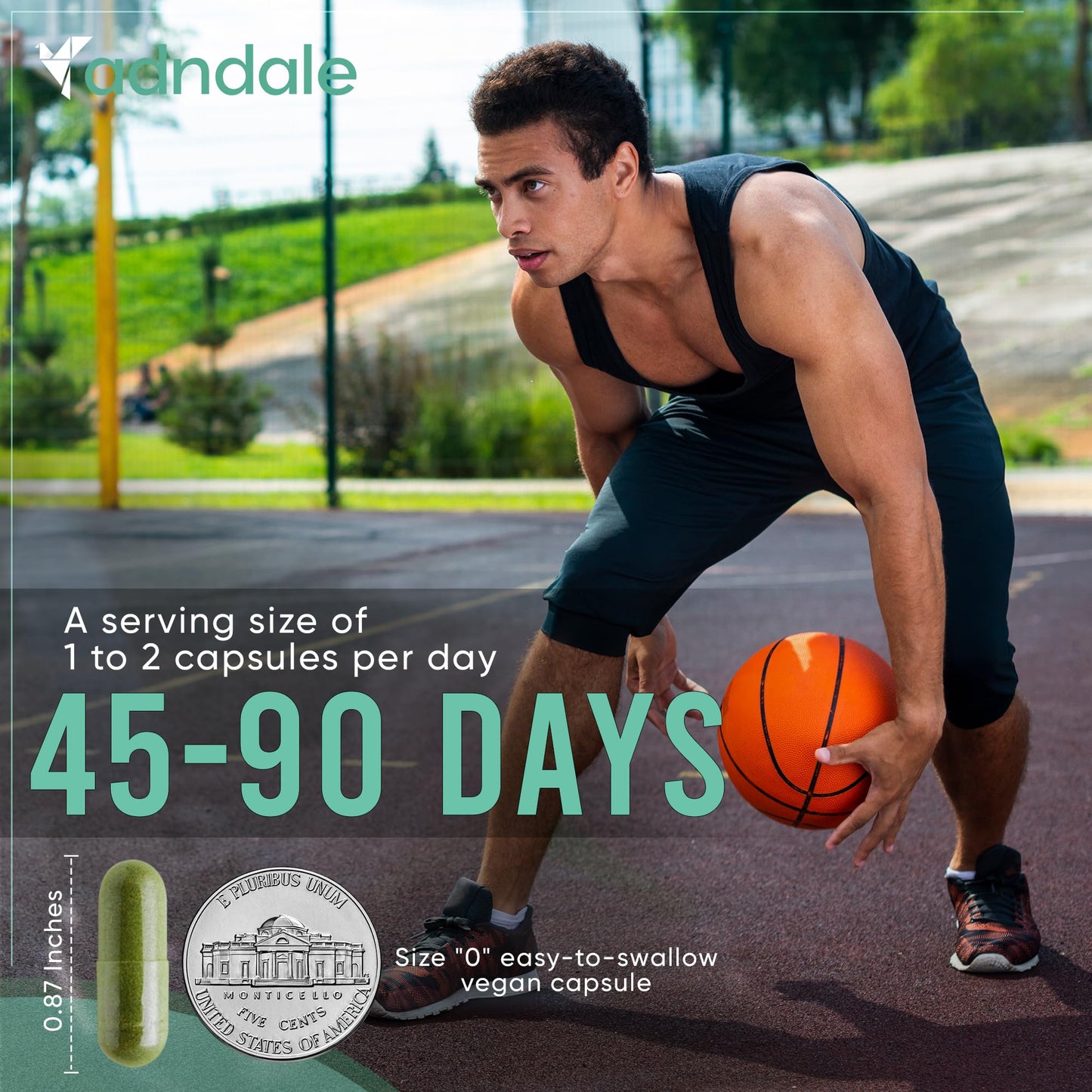 Adndale Sea Moss Black Seed Oil Ashwagandha Ginger Capsules. SeaMoss Capsules with Black Seed Oil, Ashwagandha, Turmeric, Moringa, Bladderwrack, Burdock Root, Manuka Honey, Cinnamon - Medaid International