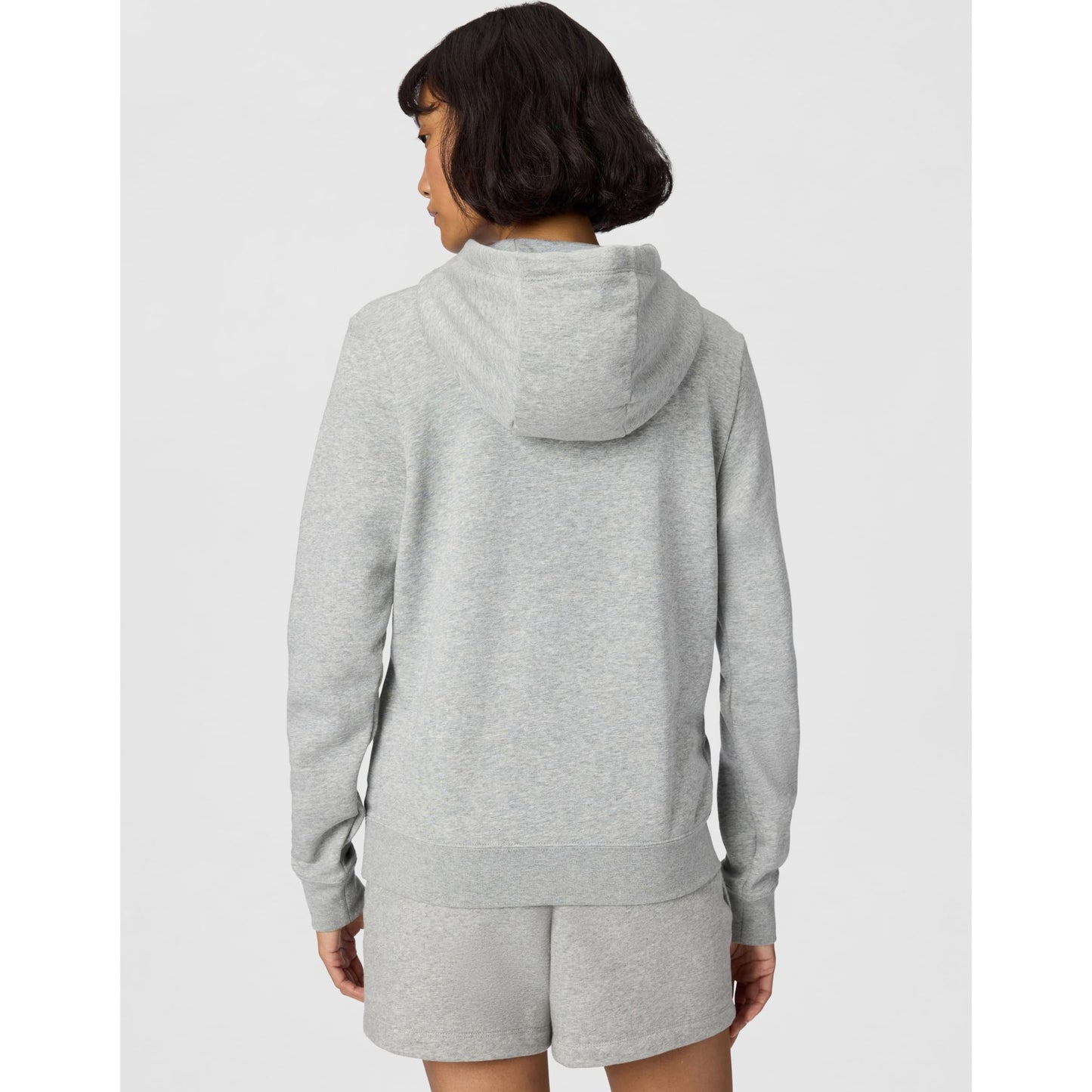 Nike Women's Sportswear Club Fleece Pullover Hoodie, Dark Grey Heather/White, Large - Medaid International