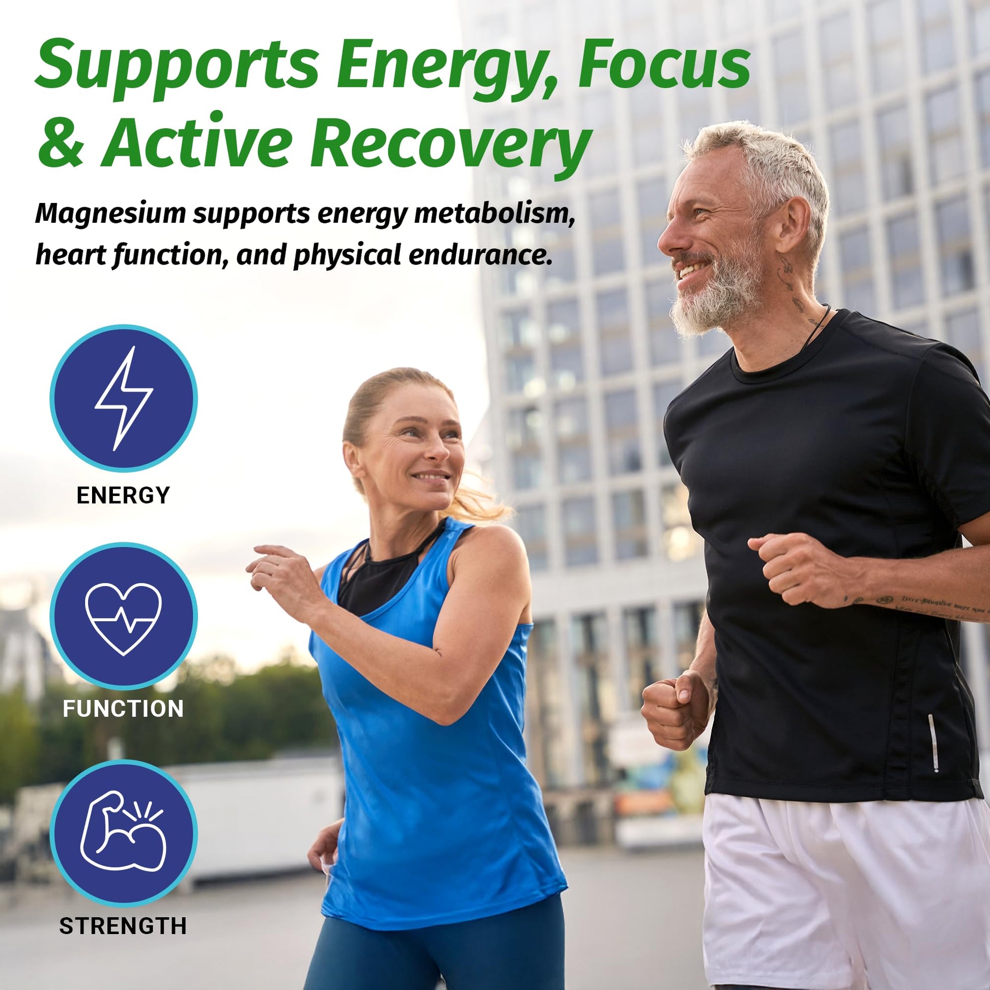 1 Body Magnesium Bisglycinate Supplement, 44 mg Pure Chelated Formula, 120 Capsules, Maximum Absorption, Muscle Cramp Relief - Medaid International