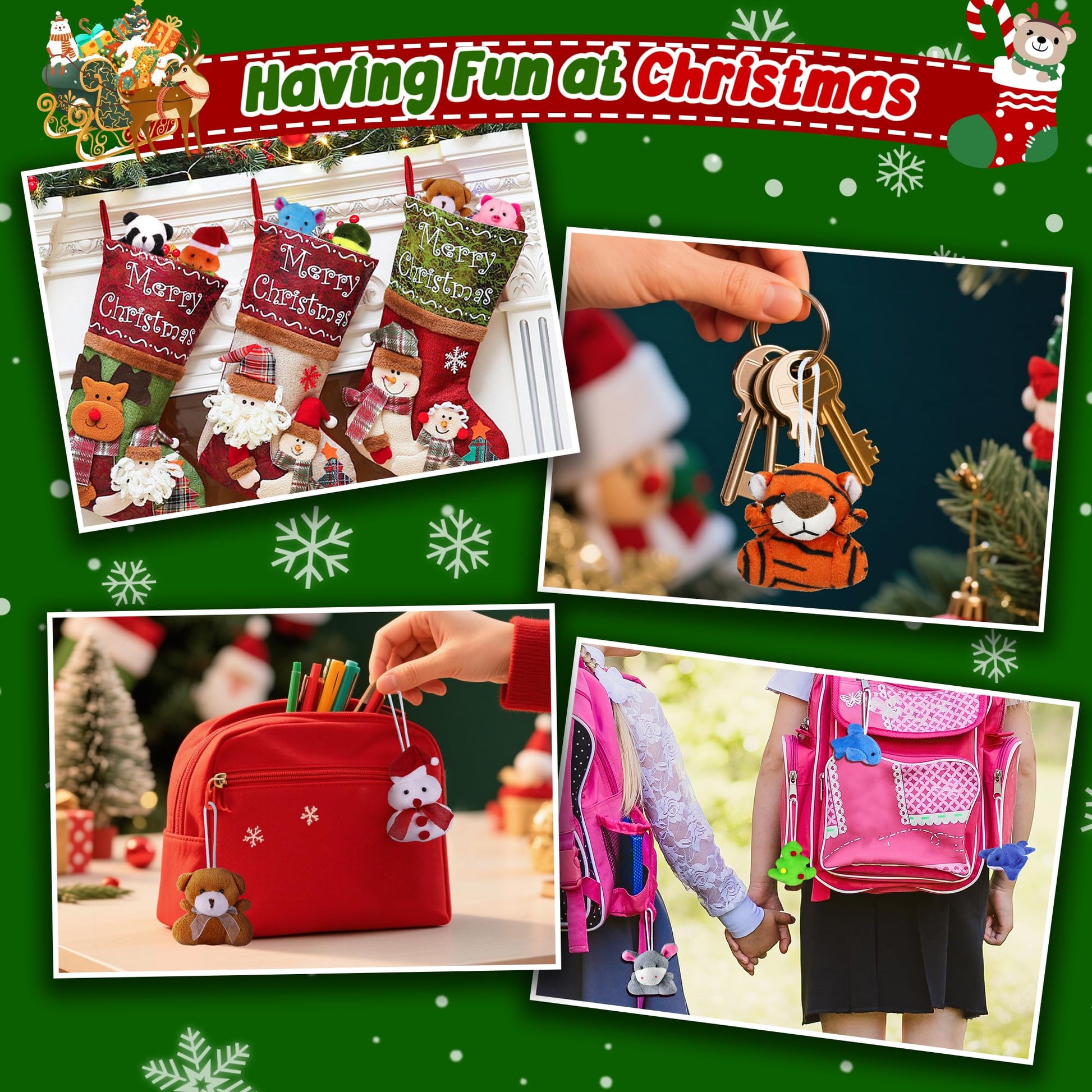 Christmas Advent Calendar 2025 for Kids, 24 Days Xmas Countdown Calendar with Mini Stuffed Animal Bulk Plush Keychain, Christmas Tree Decorations Party Favor Toys Stocking Stuffers Prizes Xmas Gifts - Medaid International