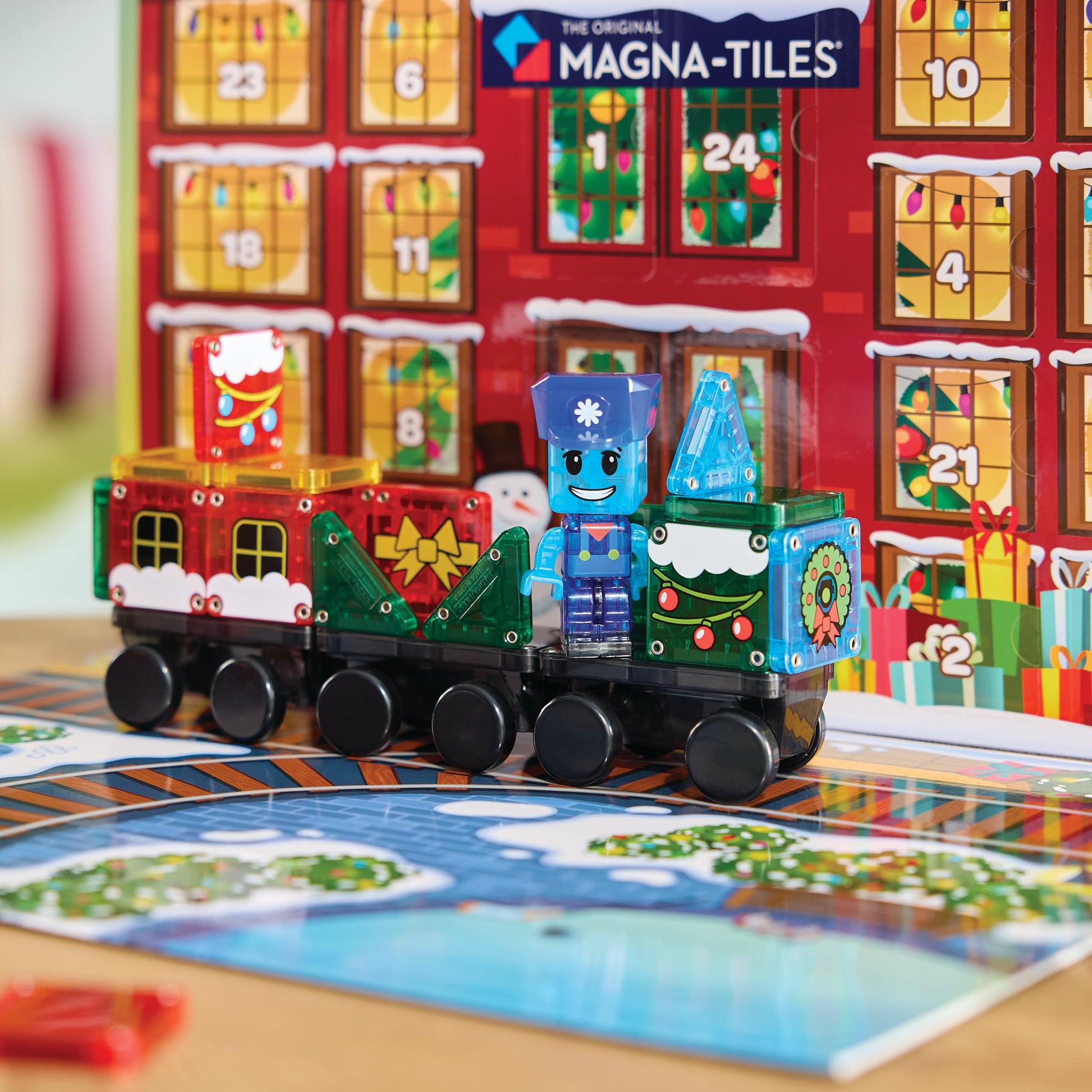 MAGNA-TILES microMAGS Advent Calendar 34-Piece Magnetic Construction Set, The Original Magnetic Building Brand - Medaid International